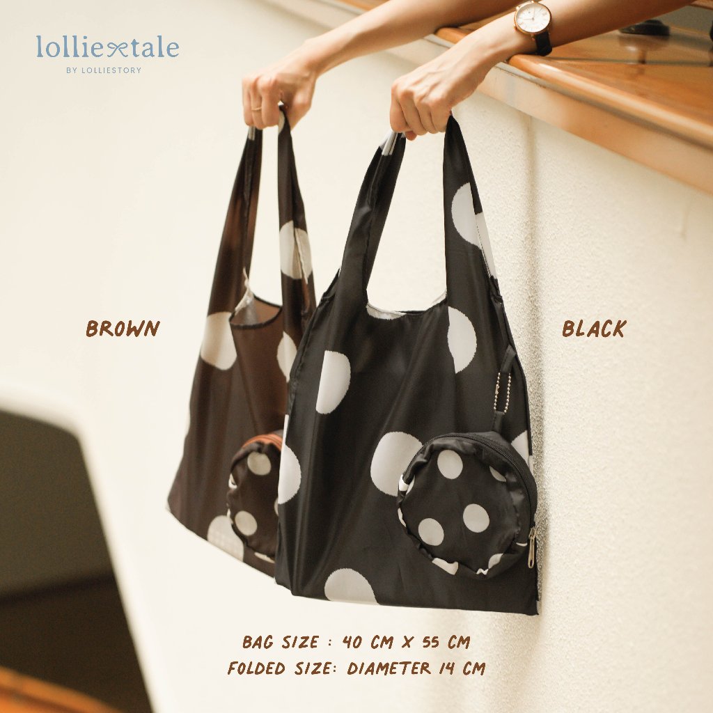 Lolliestory Merchandise Polkadot Foldable Shopping Bag