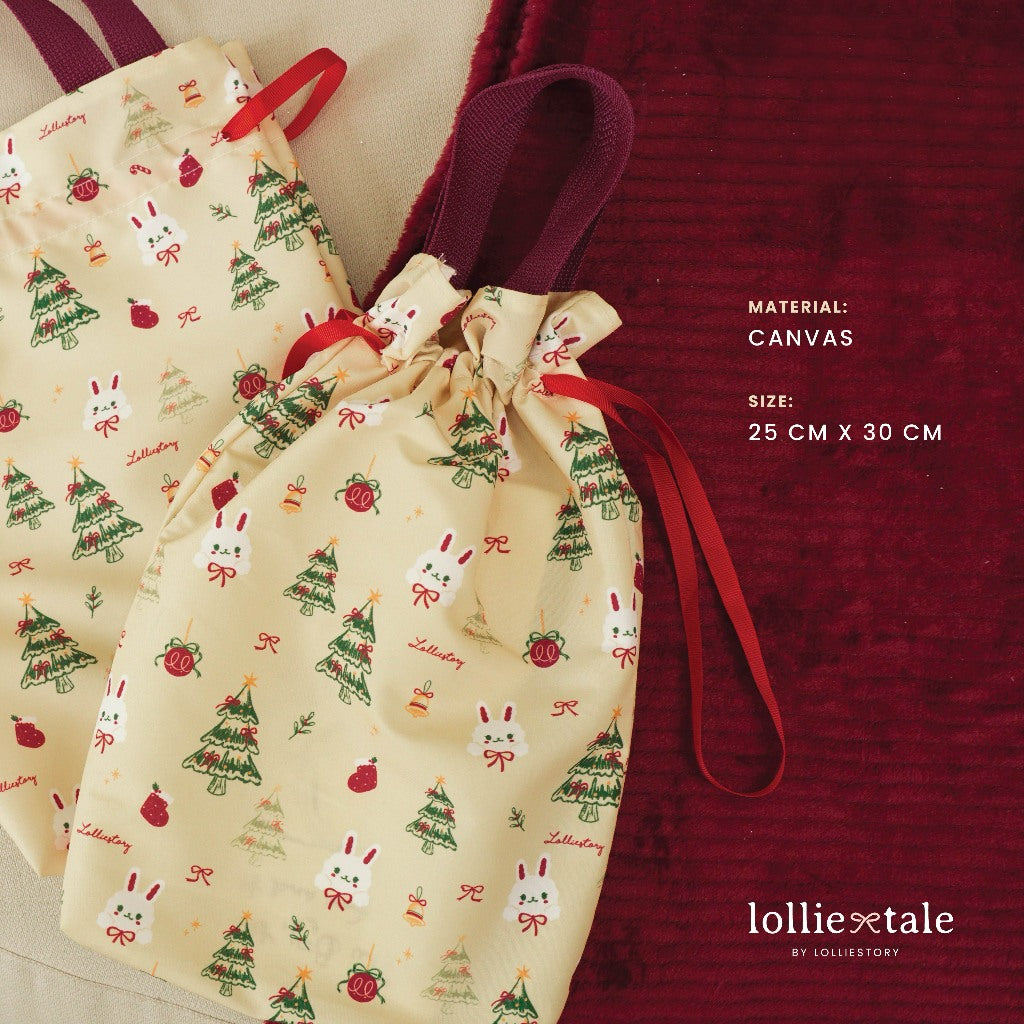 Lolliestory Merchandise Drawstring Christmas Bag