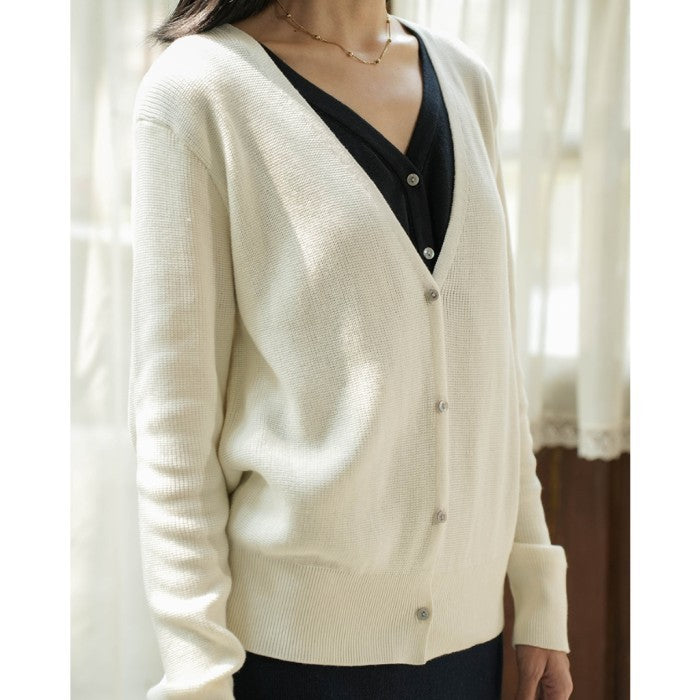 CHERIE - SOLENE CARDIGAN WHITE