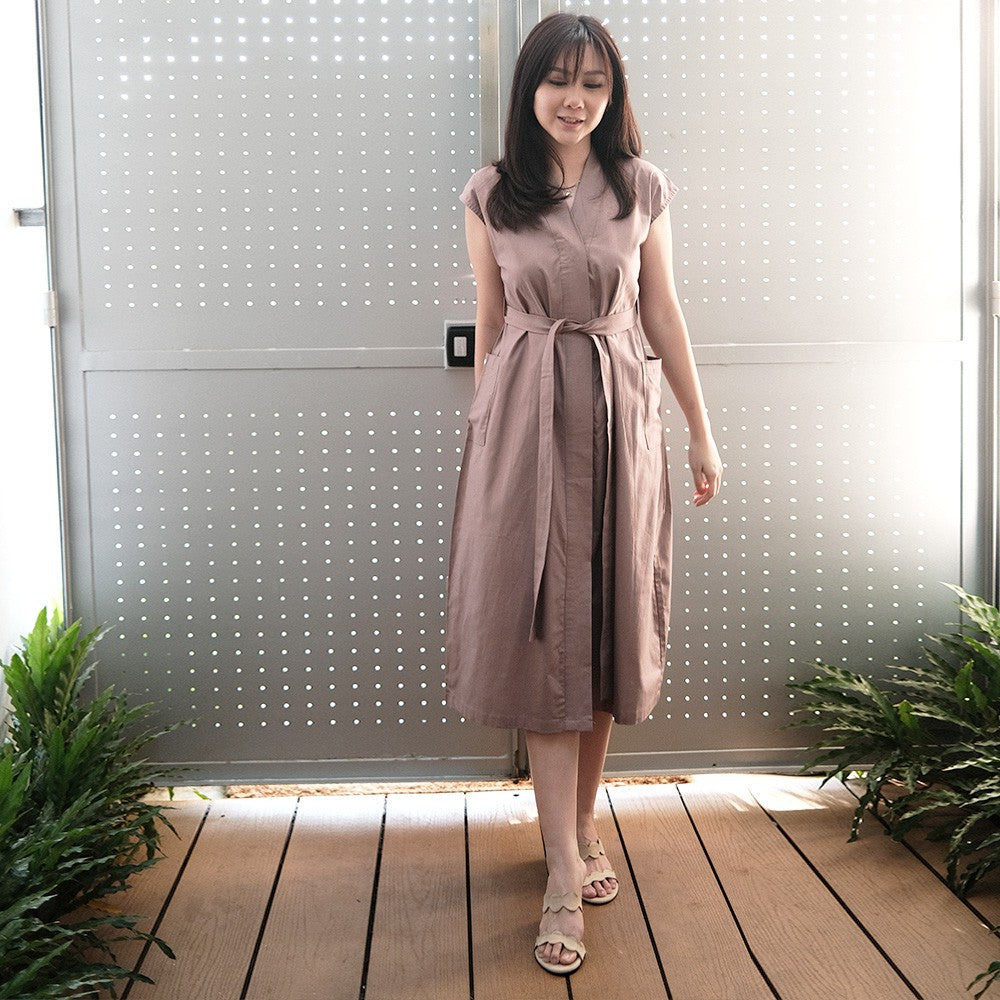 Keiko loose midi cotton dress