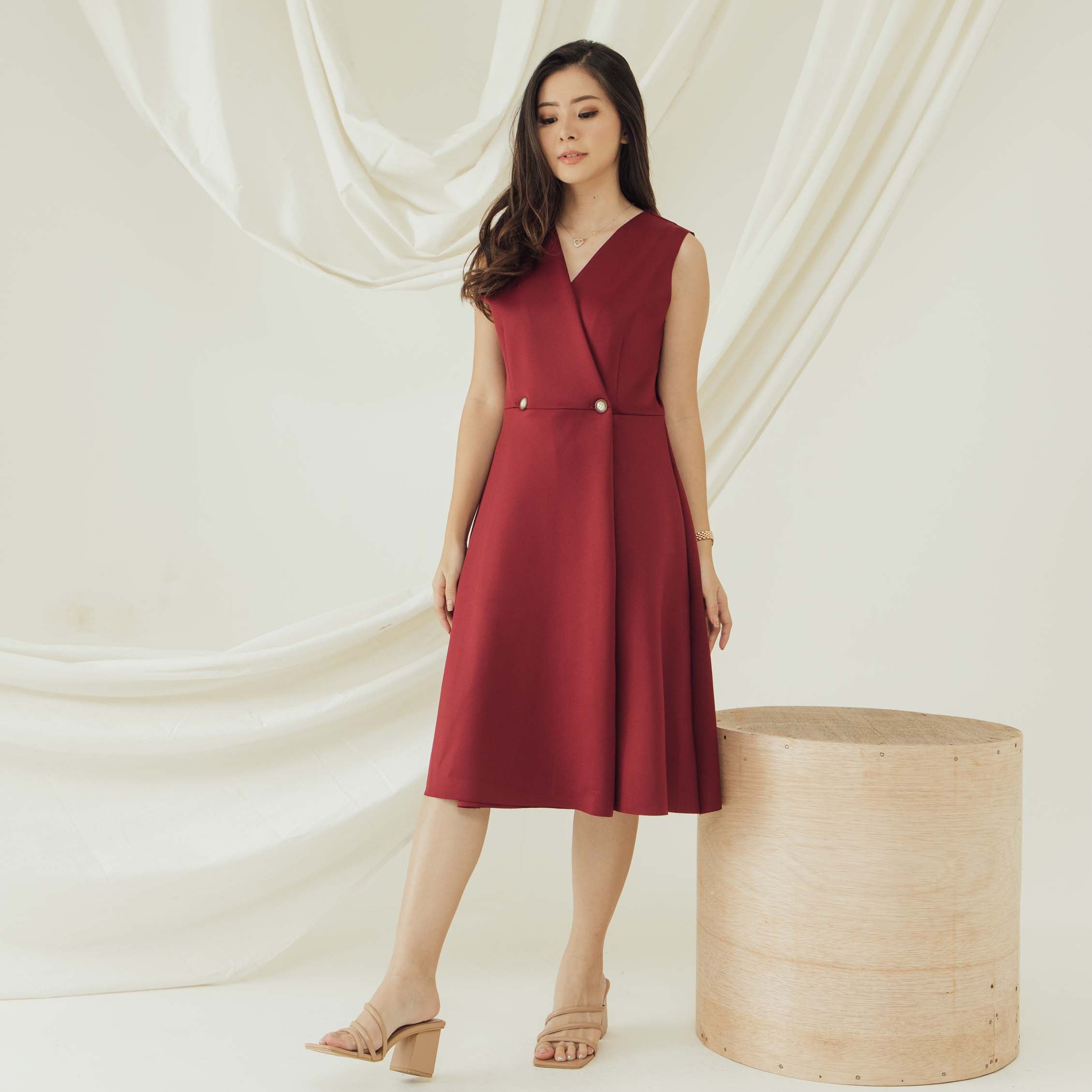 Lolliestory Frilly Scuba Midi Dress
