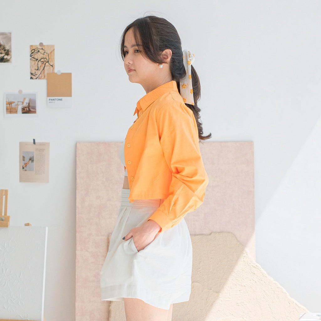 Lolliestory Callie Long-Slevees Crop Top