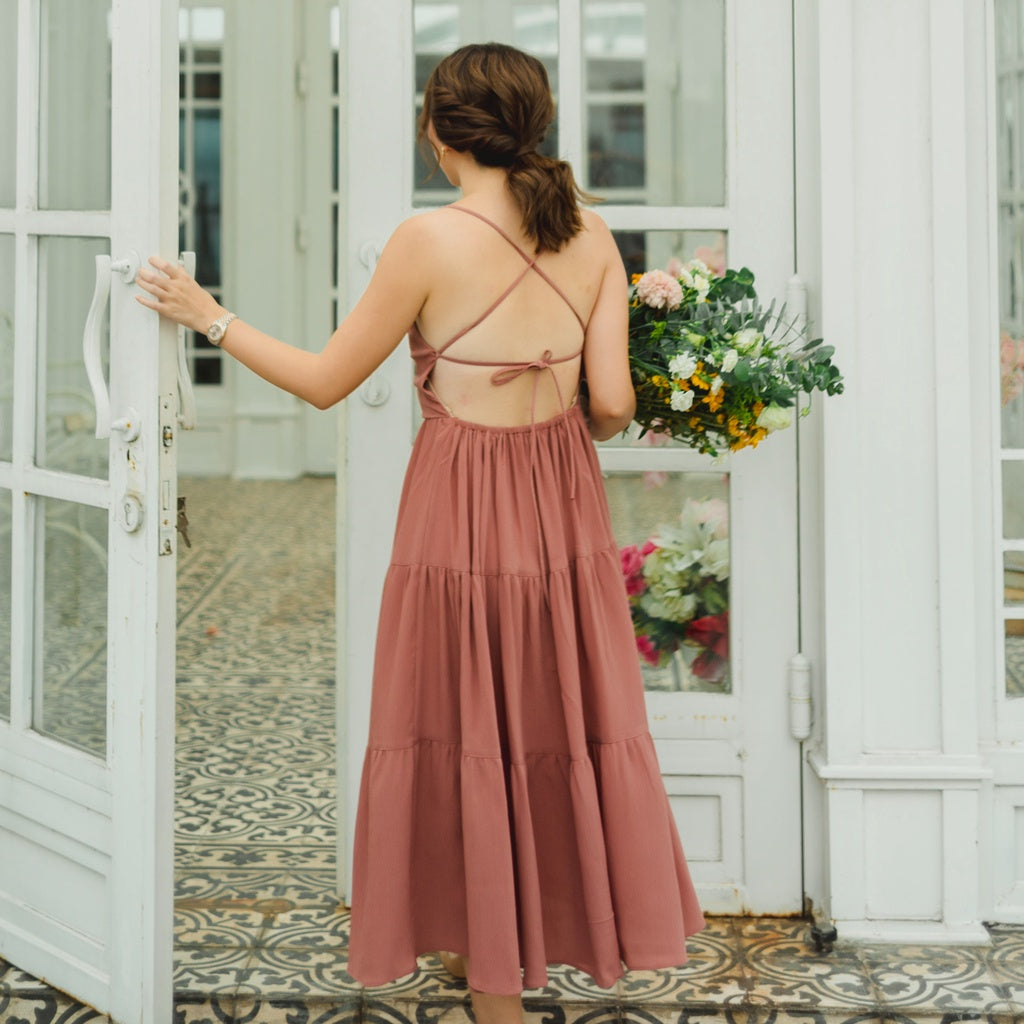 Lolliestory Clara Backless Midi Dress