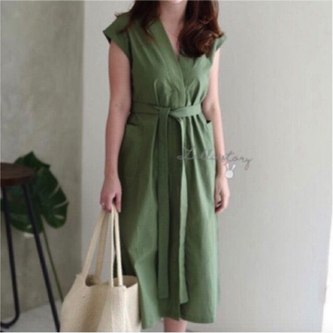 Keiko loose midi cotton dress