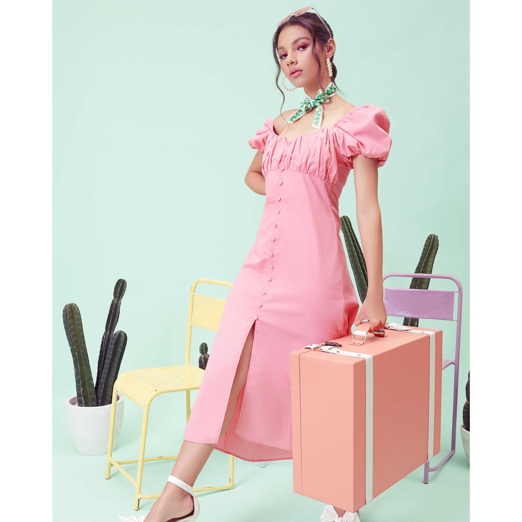 Lolliestory Ellea Slit Midi Dress