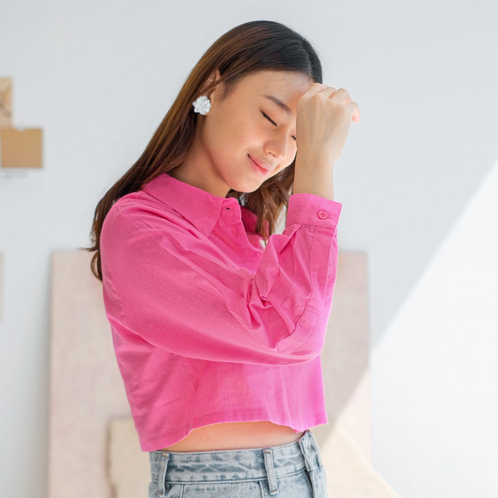 Lolliestory Callie Long-Slevees Crop Top