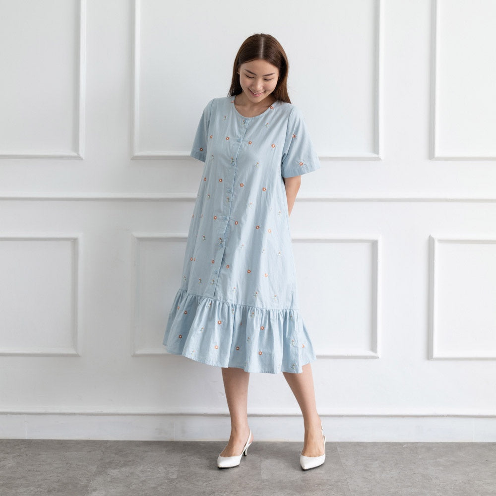 Lolliestory Brilynn Embroidery Midi Dress