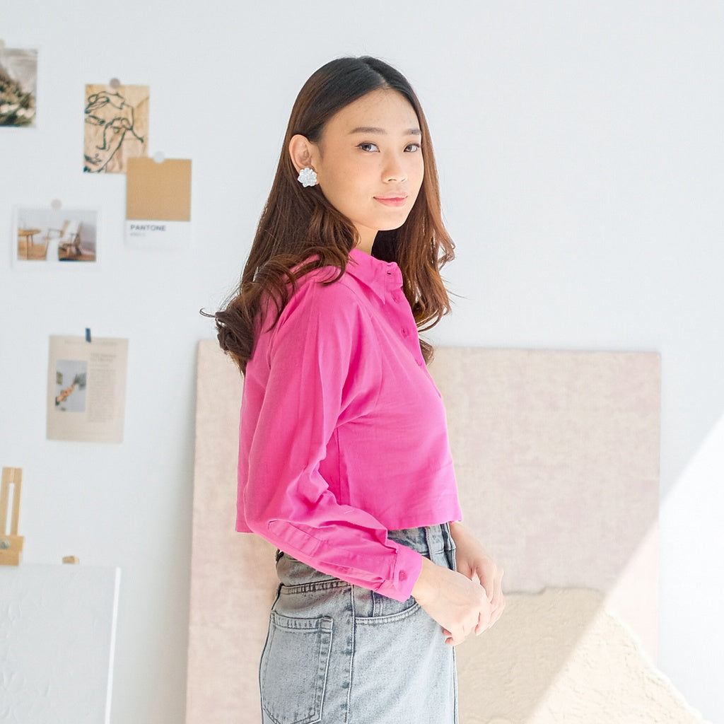 Lolliestory Callie Long-Slevees Crop Top