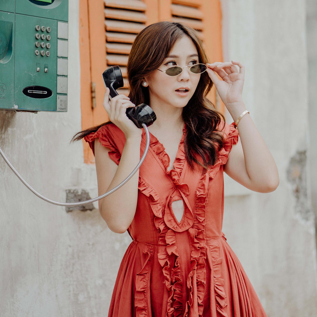 Shirley Cotton Ruffle Midi Dress - Lolliestory