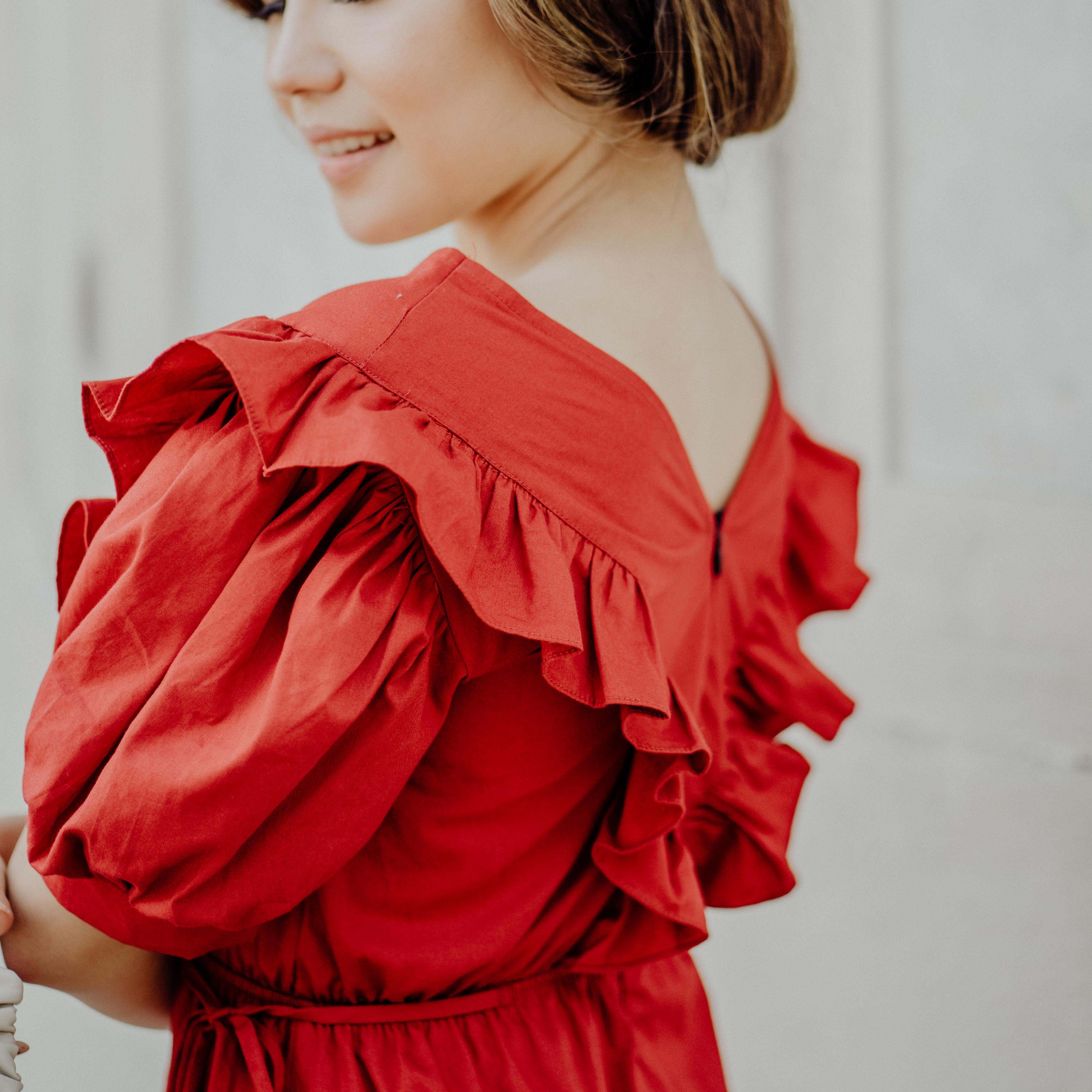 Lolliestory Thelma Ruffle Cotton Dress - Lolliestory