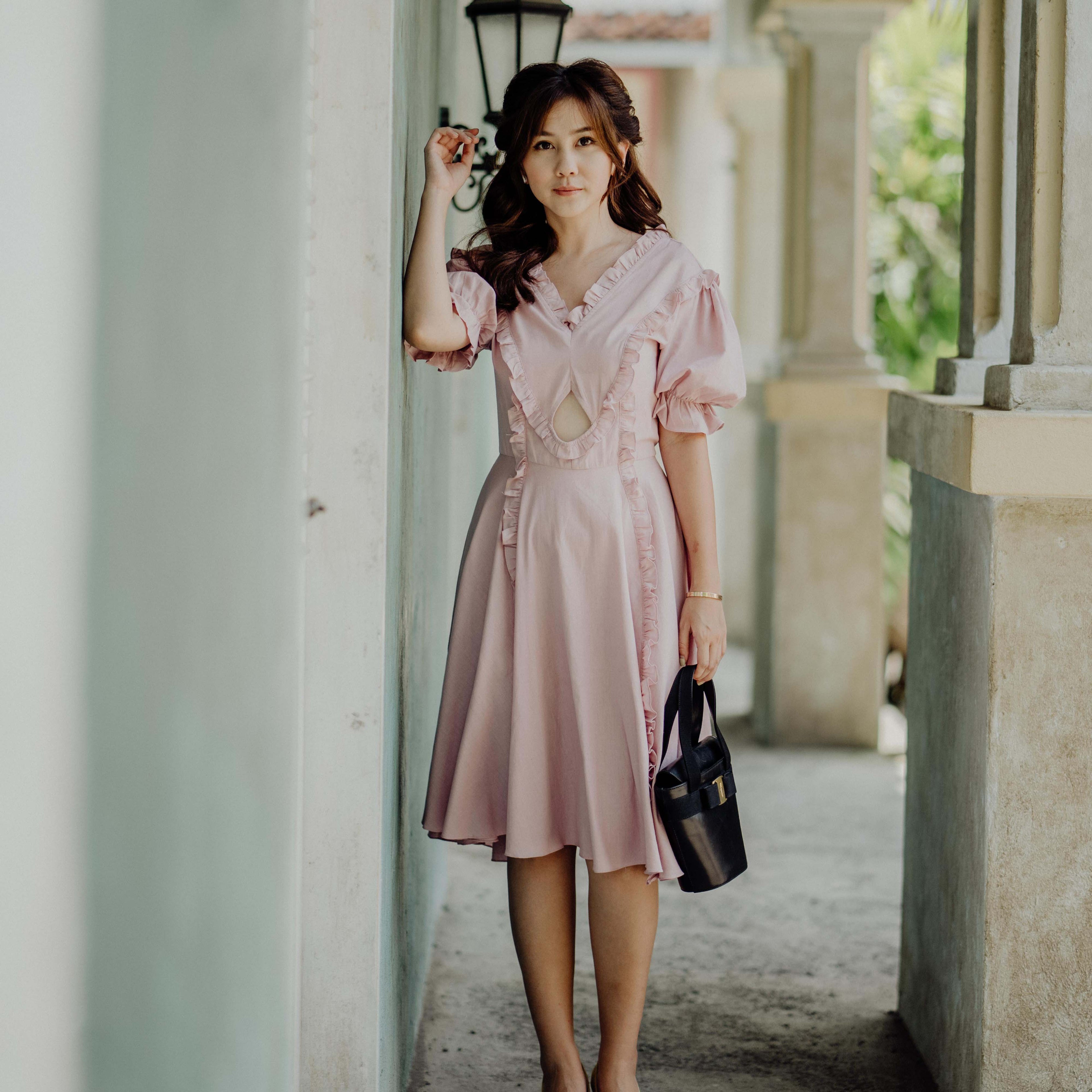 Lolliestory Bernadette Ruffle Cotton Dress - Lolliestory