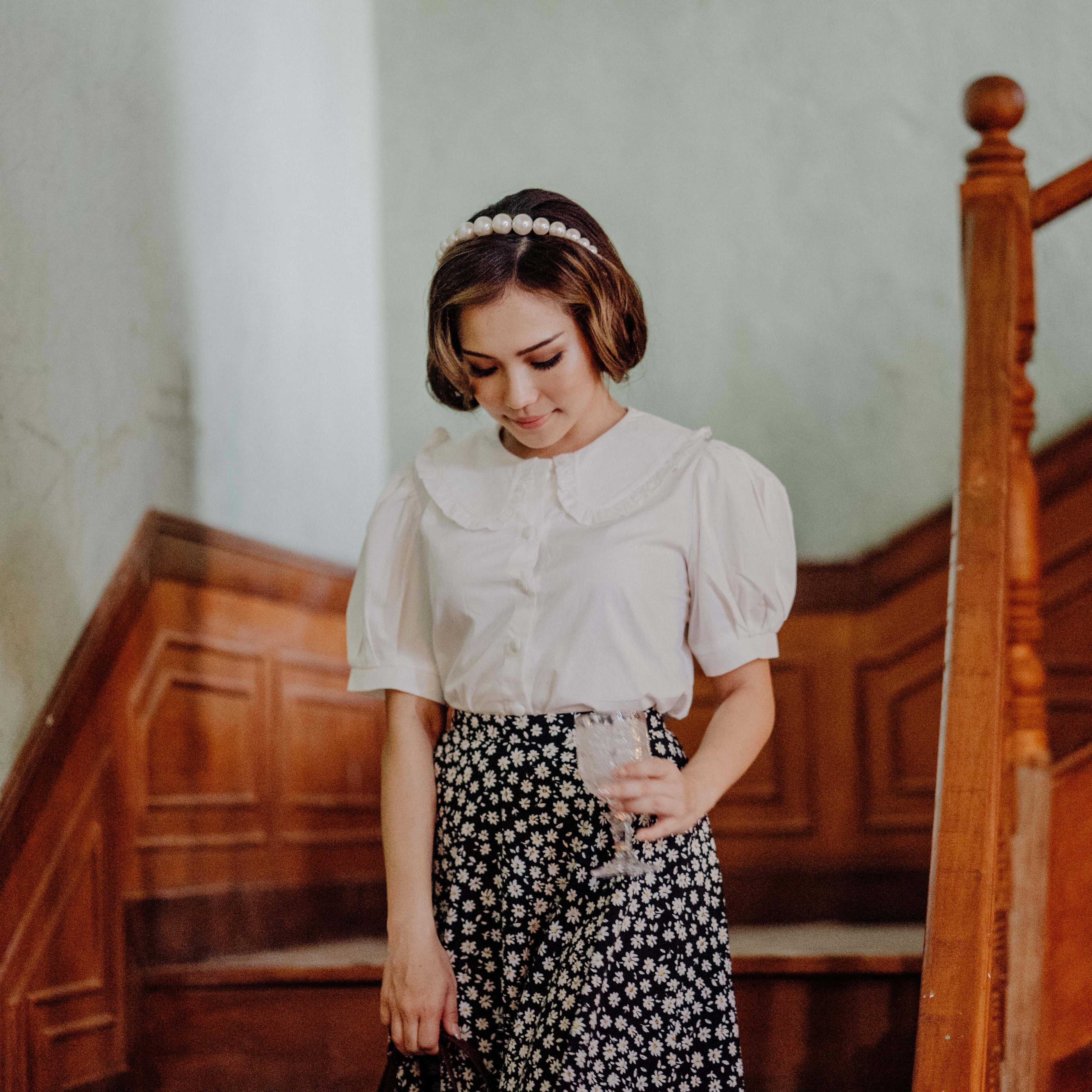 Bebe Cotton Collar Top - Lolliestory