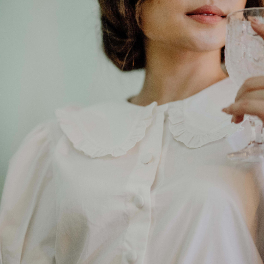 Bebe Cotton Collar Top - Lolliestory