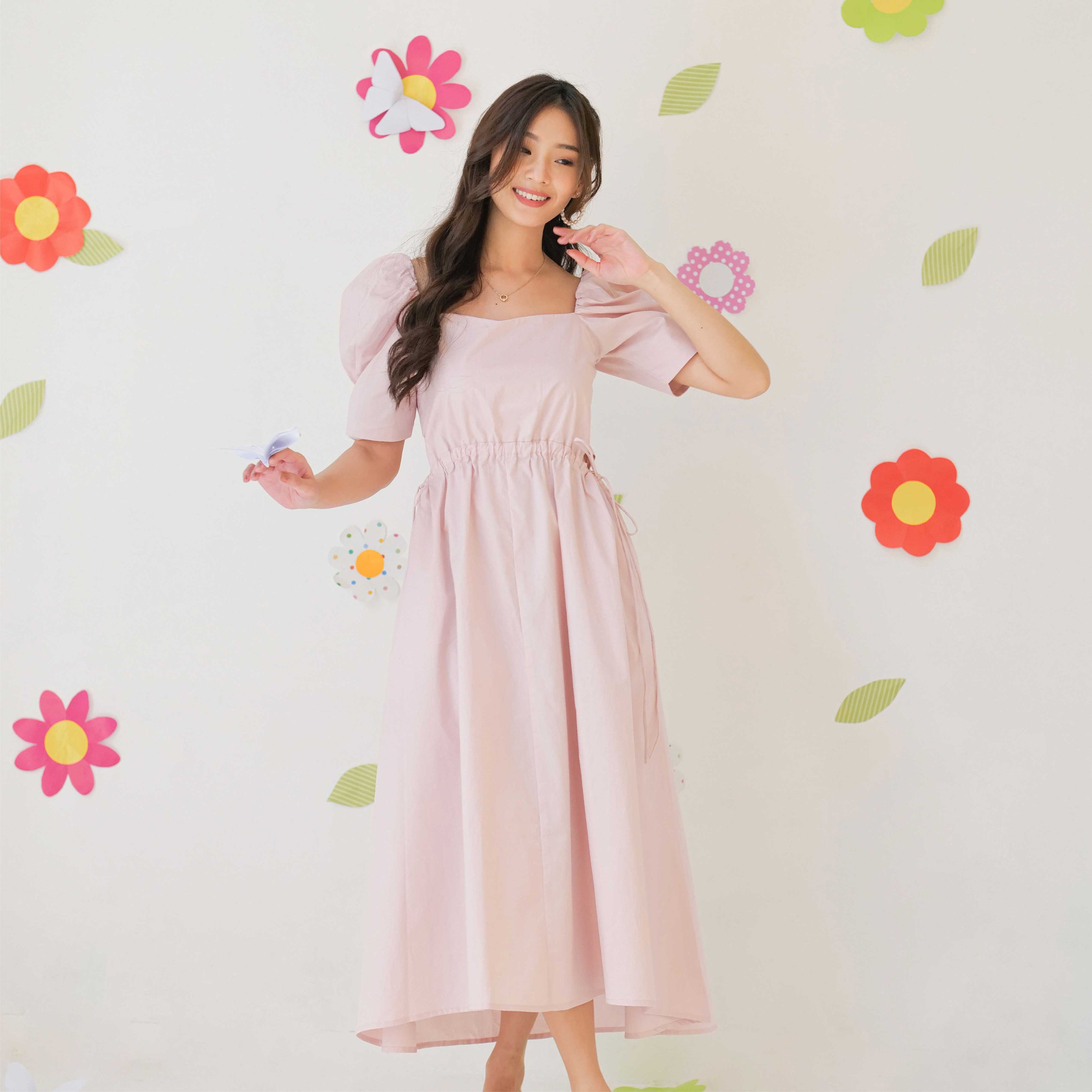 Lolliestory Adalyn Cotton Midi Dress - Lolliestory