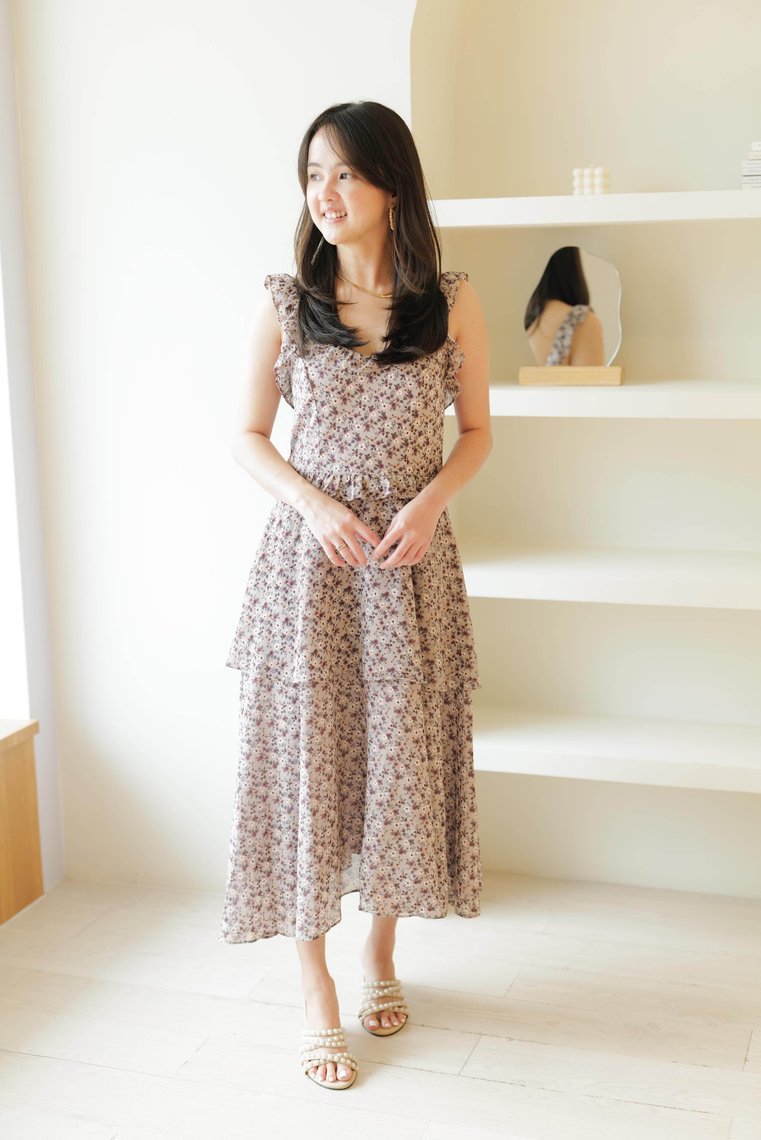 Lolliestory Freesia Floral Midi Dress