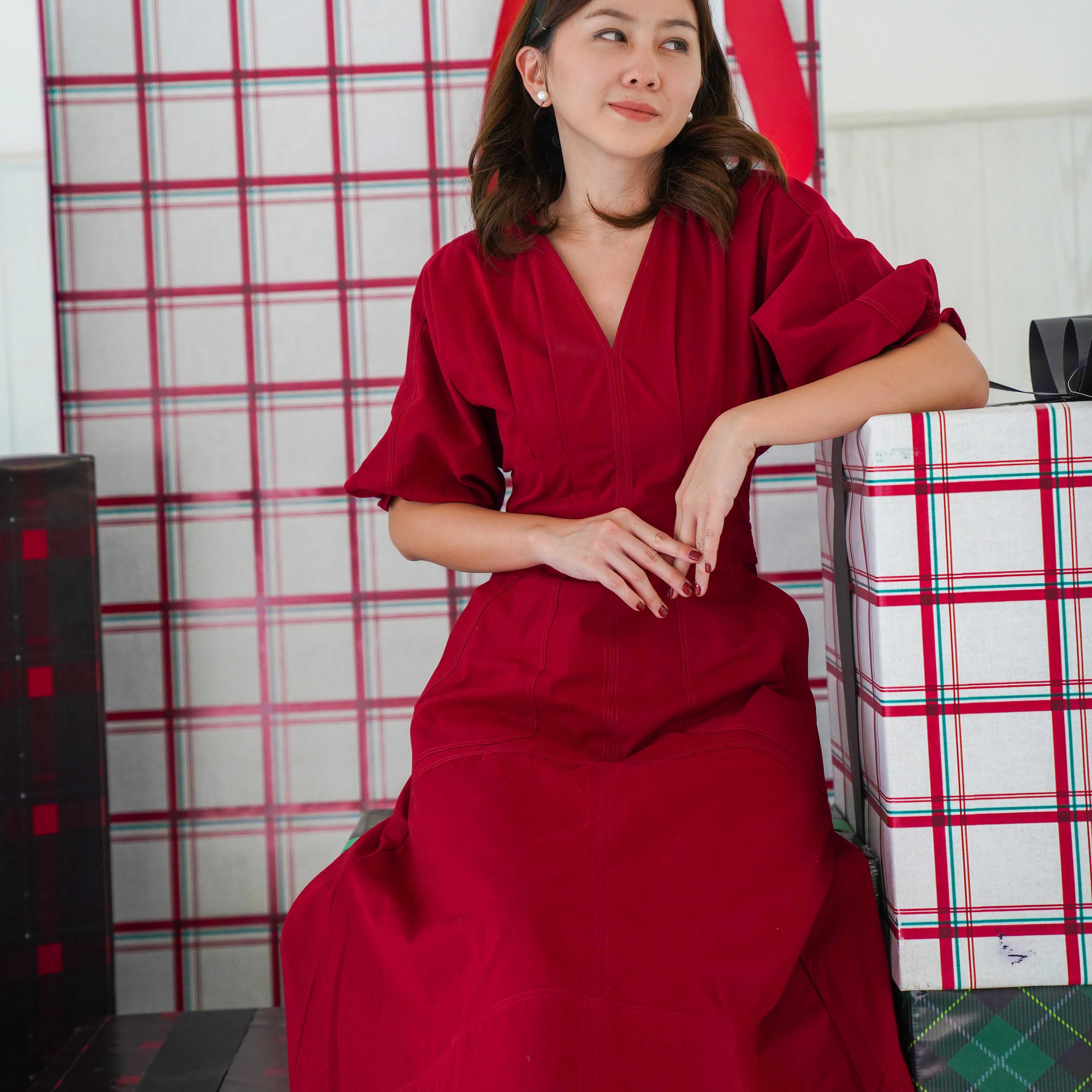 Lolliestory Algae Cotton Midi Dress - Lolliestory