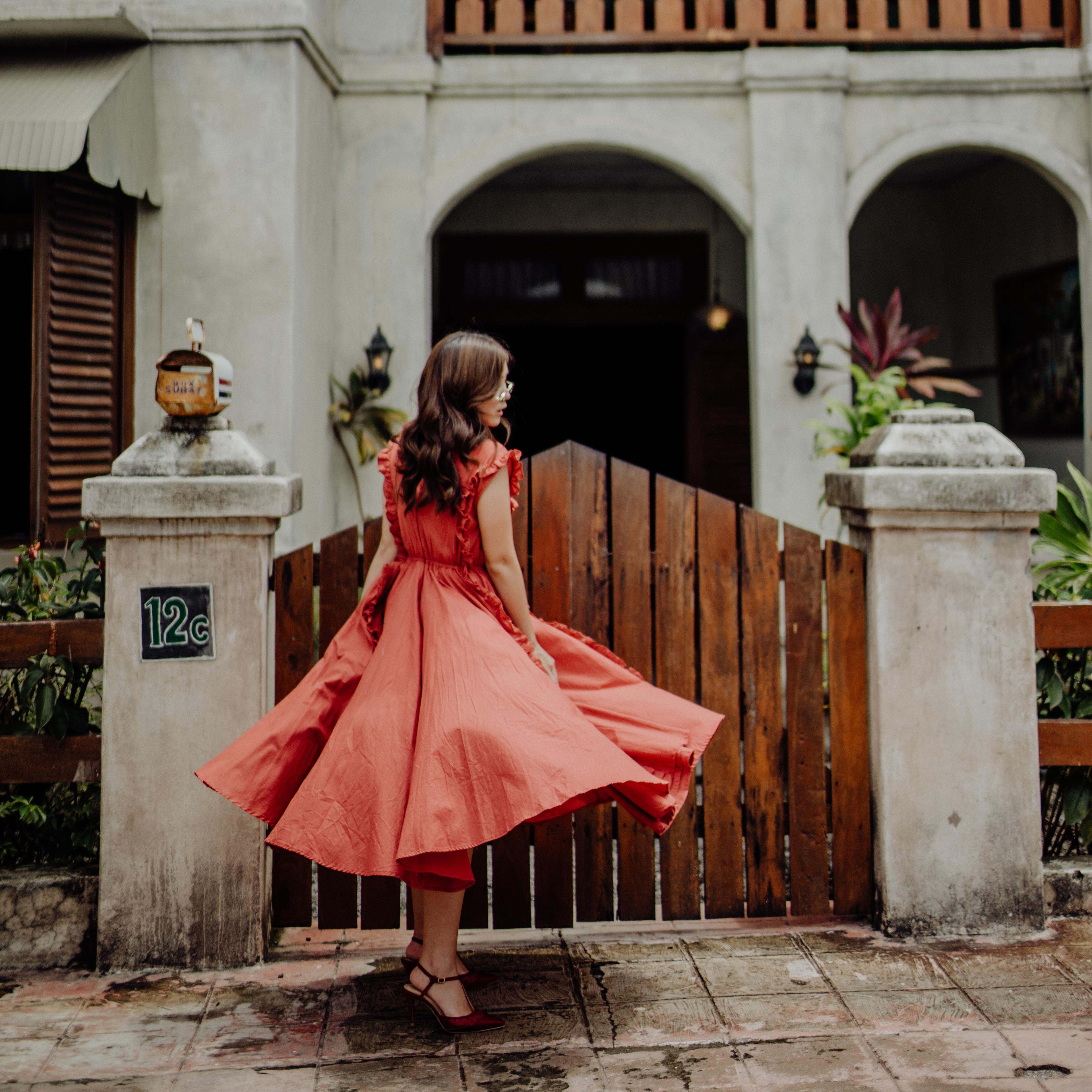 Shirley Cotton Ruffle Midi Dress - Lolliestory