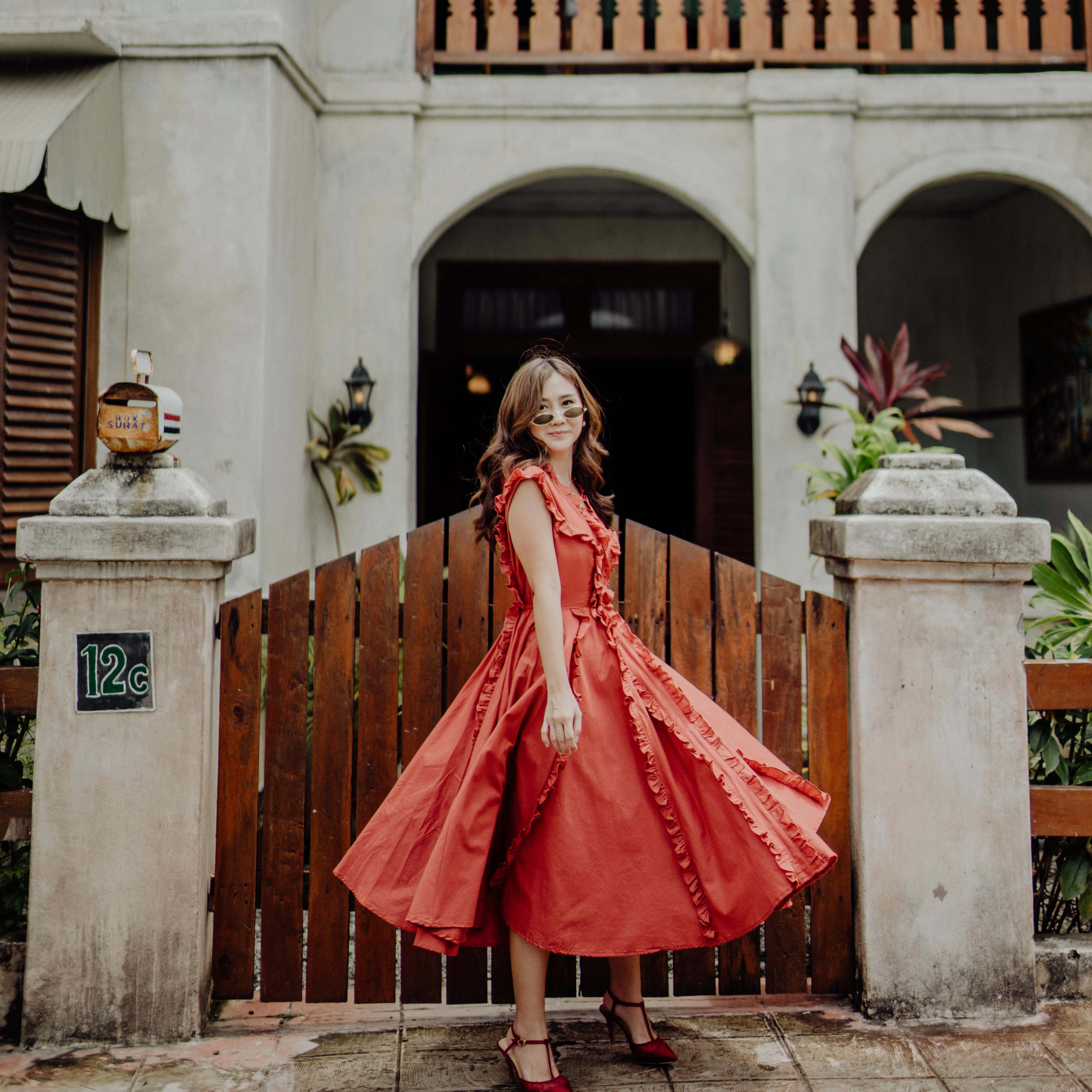 Shirley Cotton Ruffle Midi Dress - Lolliestory