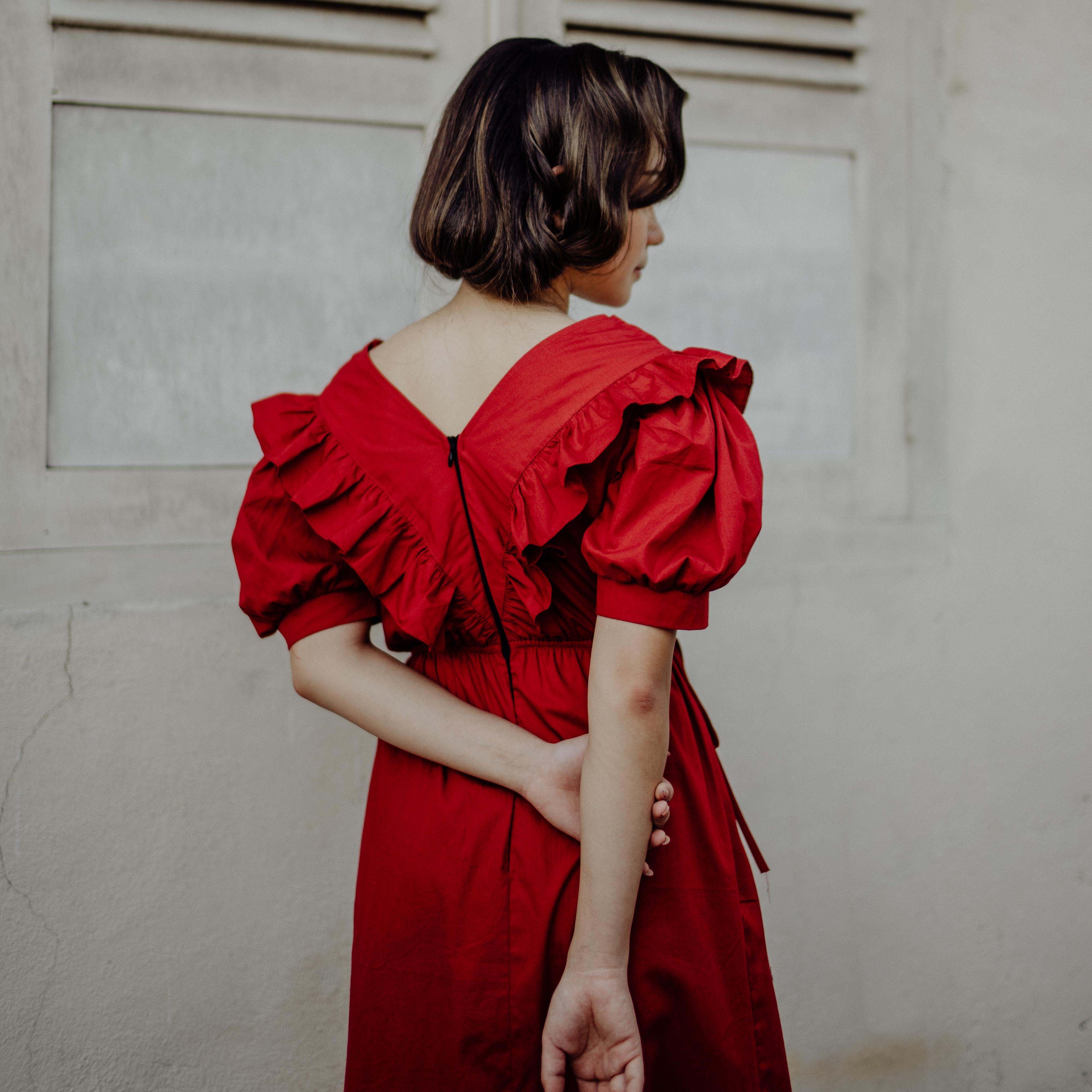 Lolliestory Thelma Ruffle Cotton Dress - Lolliestory