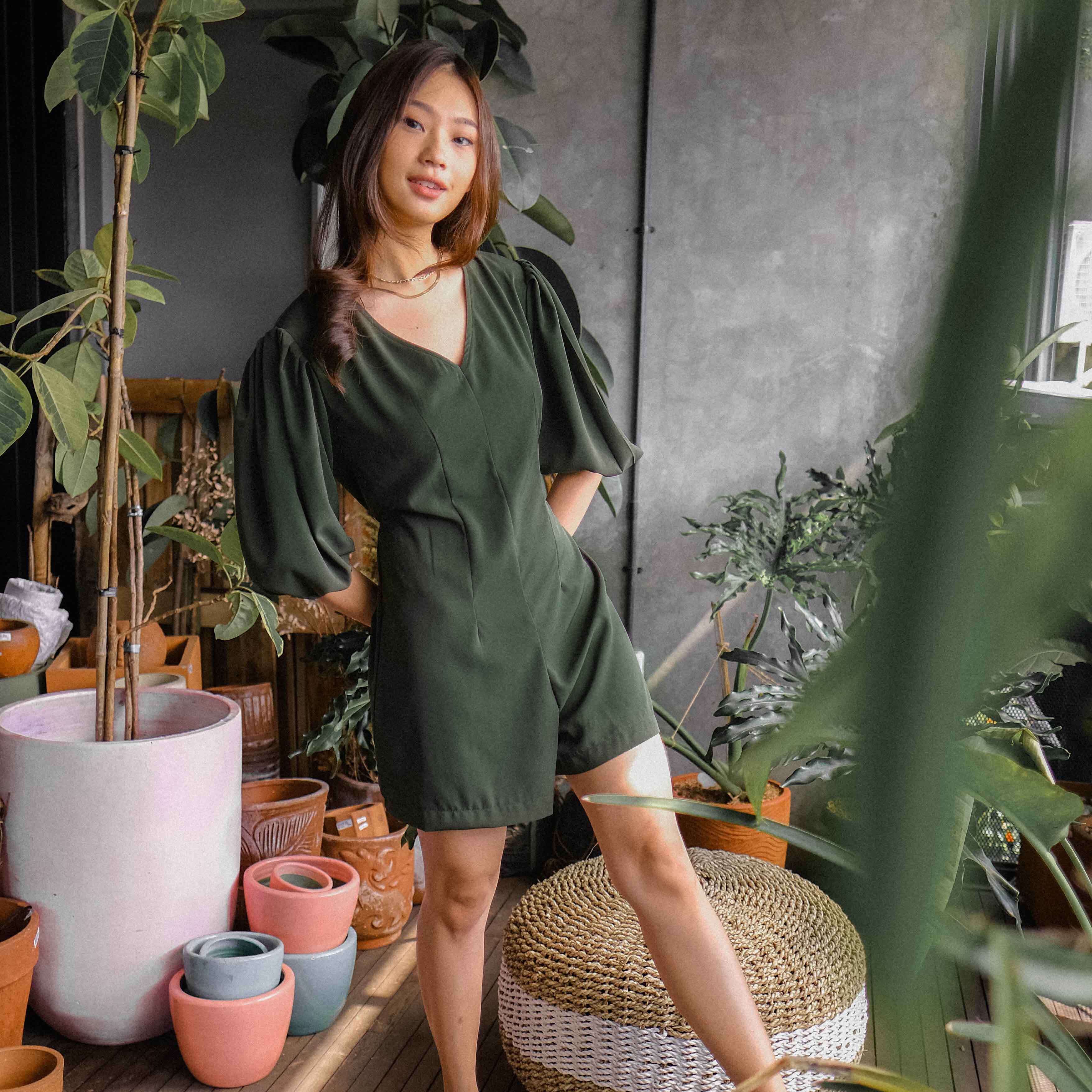 Evonne Simple Short Jumpsuit