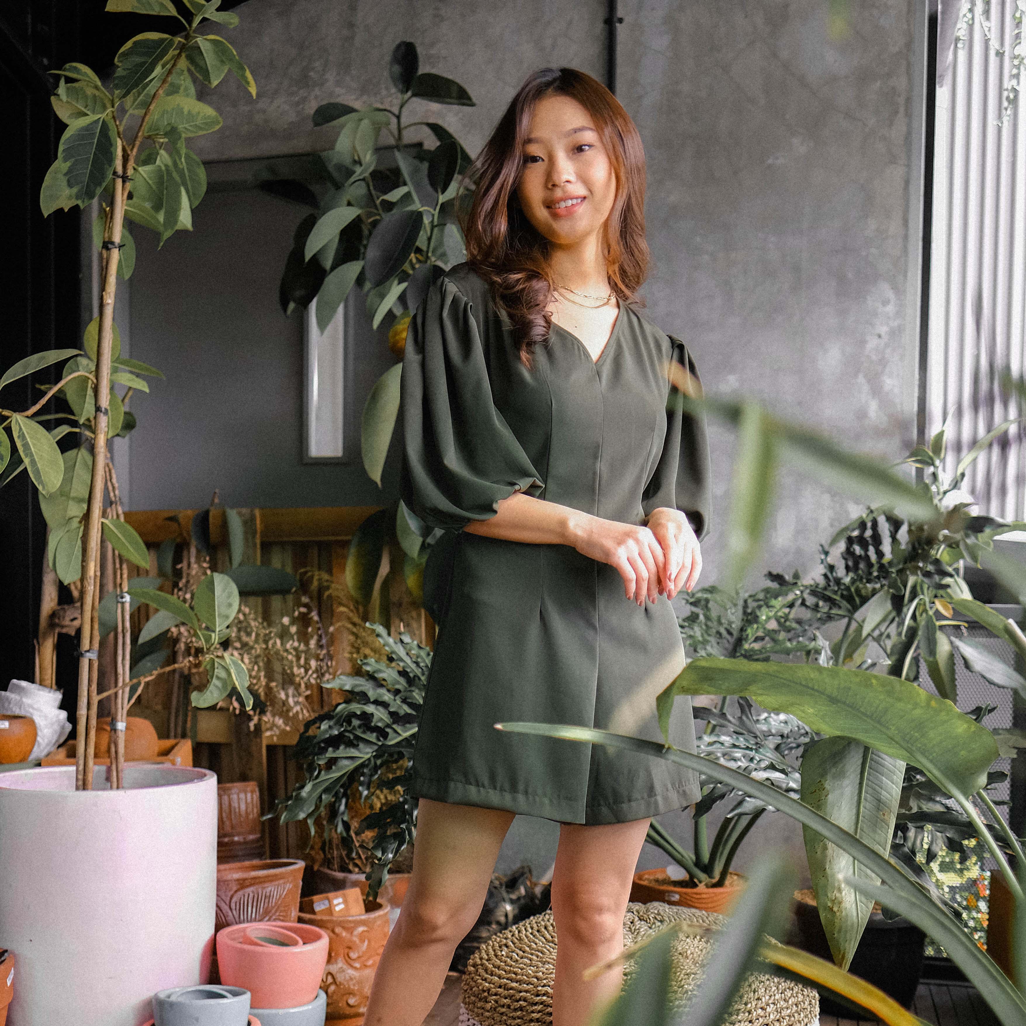 Evonne Simple Short Jumpsuit