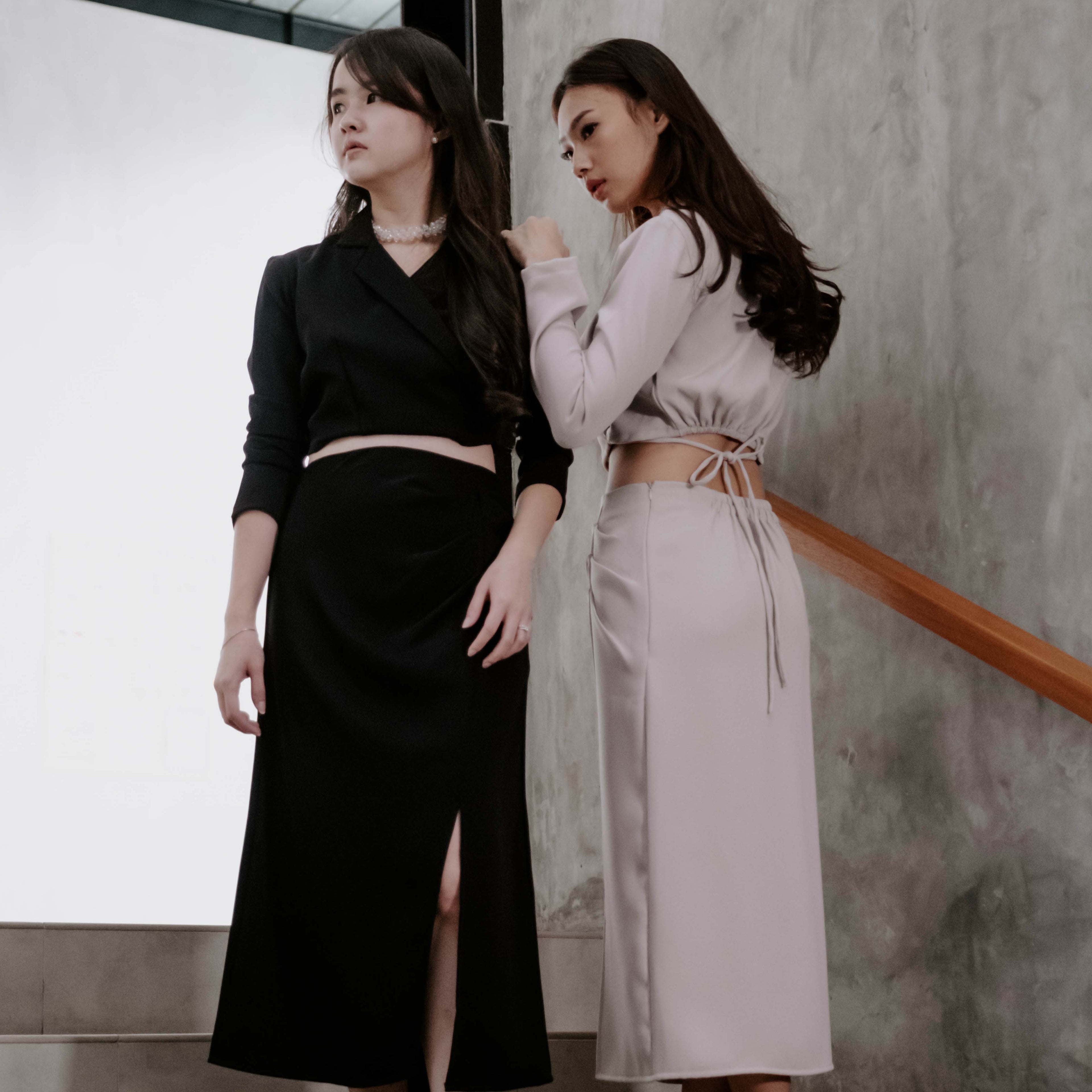 Lolliestory Joel Drapped Slit Skirt