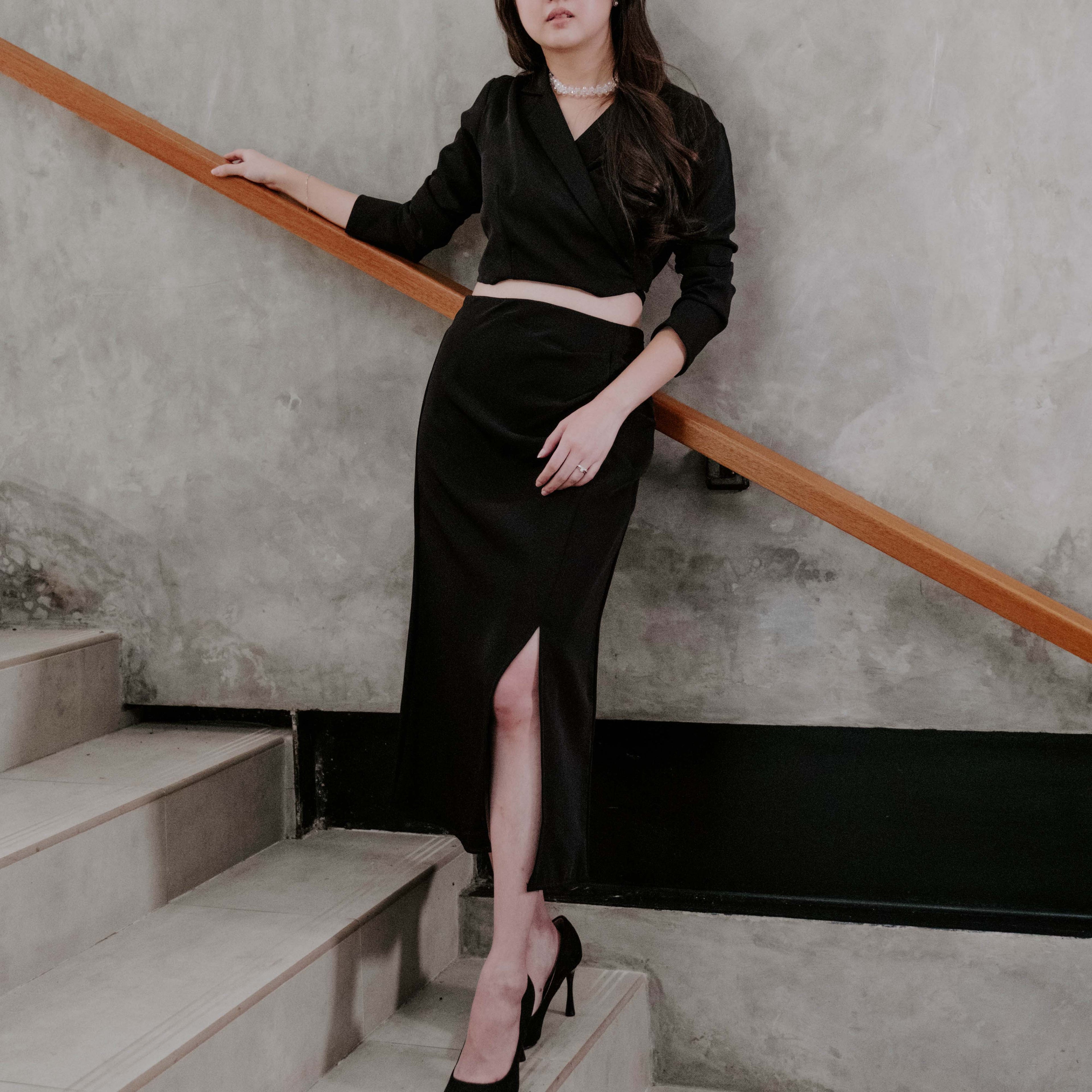 Lolliestory Joel Drapped Slit Skirt