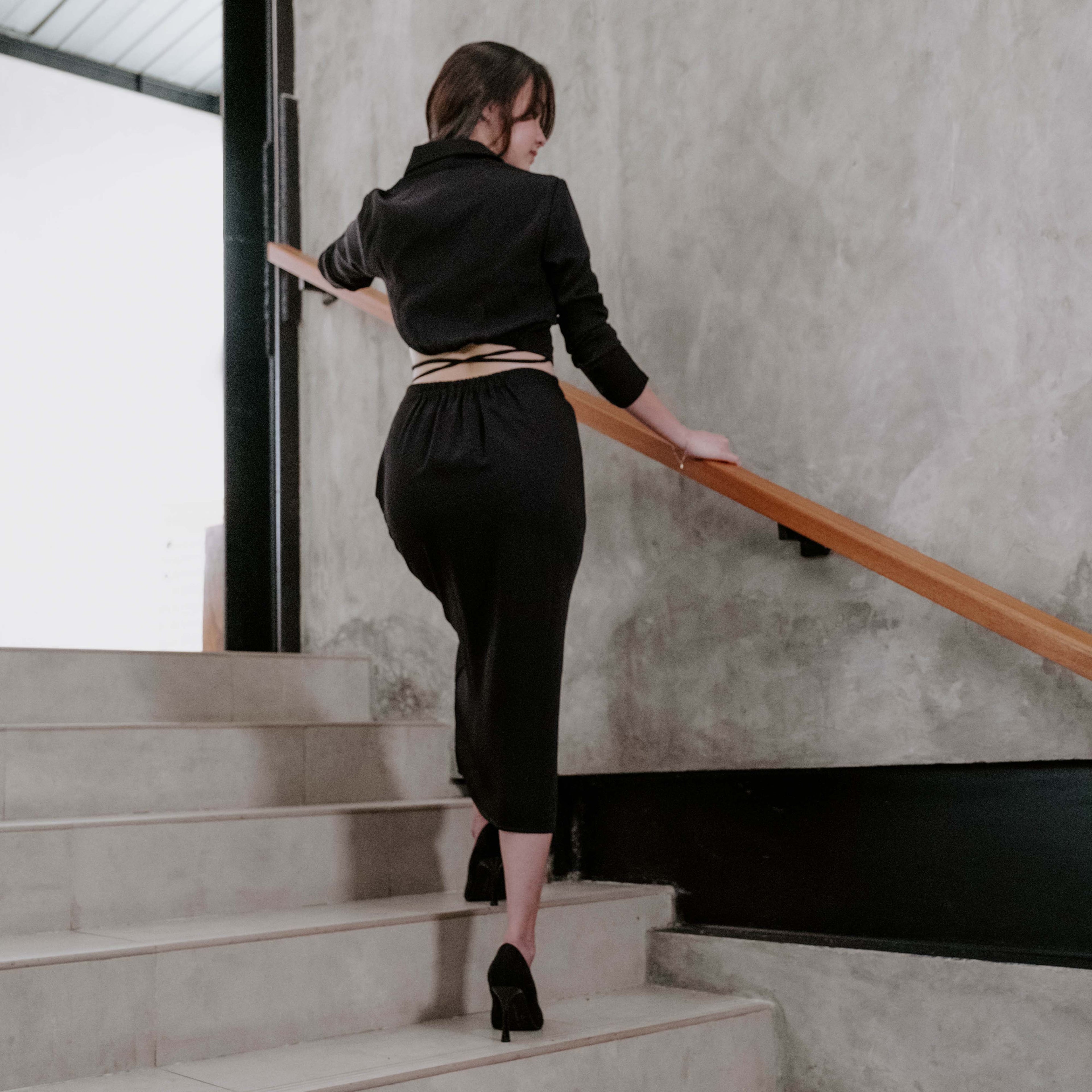 Lolliestory Joel Drapped Slit Skirt