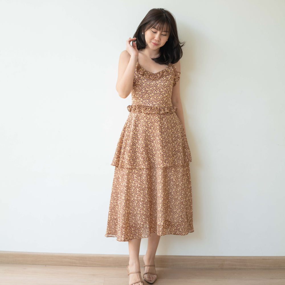 Lolliestory Freesia Floral Midi Dress