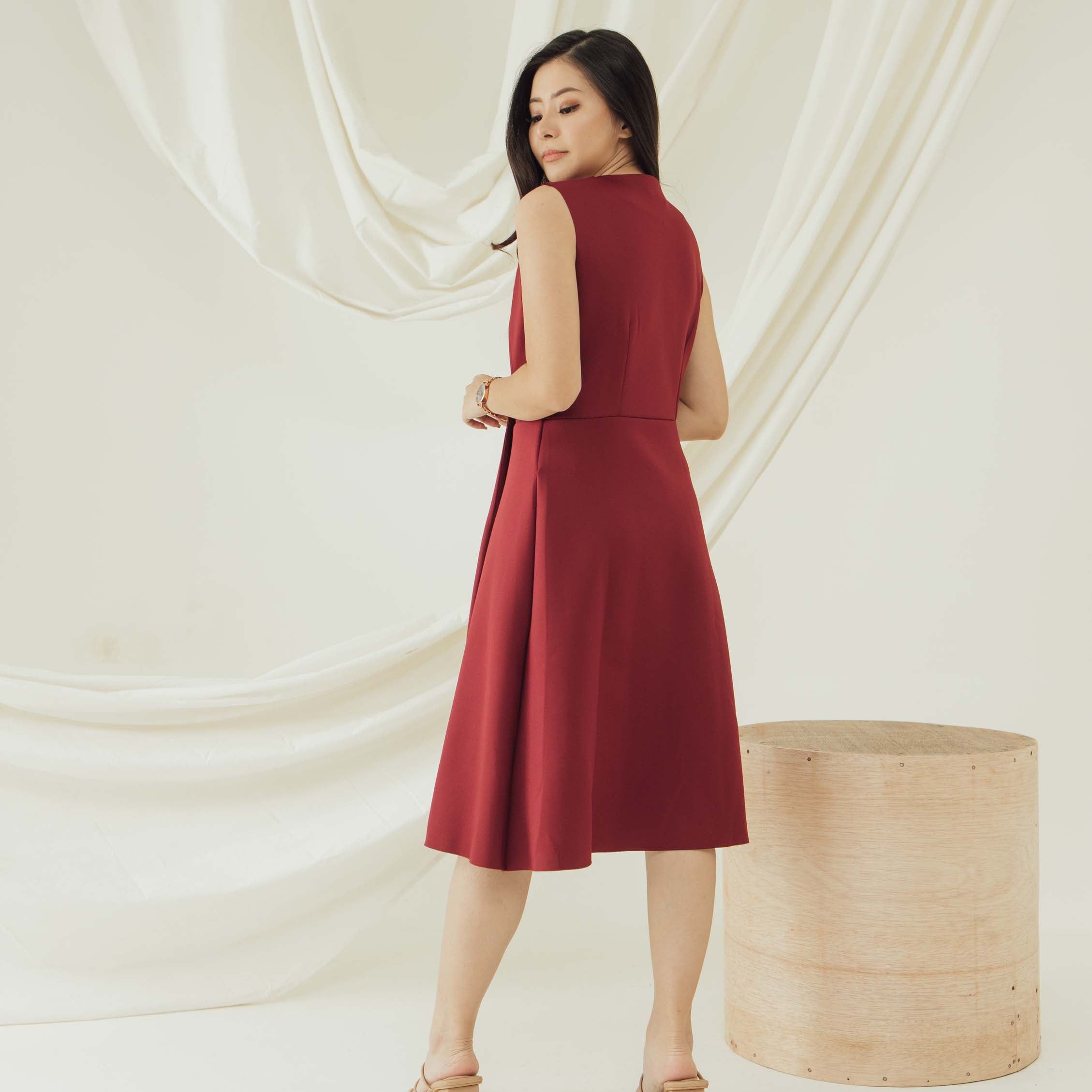 Lolliestory Frilly Scuba Midi Dress