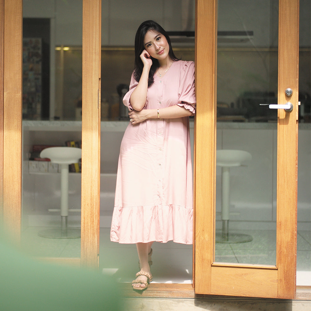 Lolliestory Jeanie Rayon Midi Dress - Lolliestory