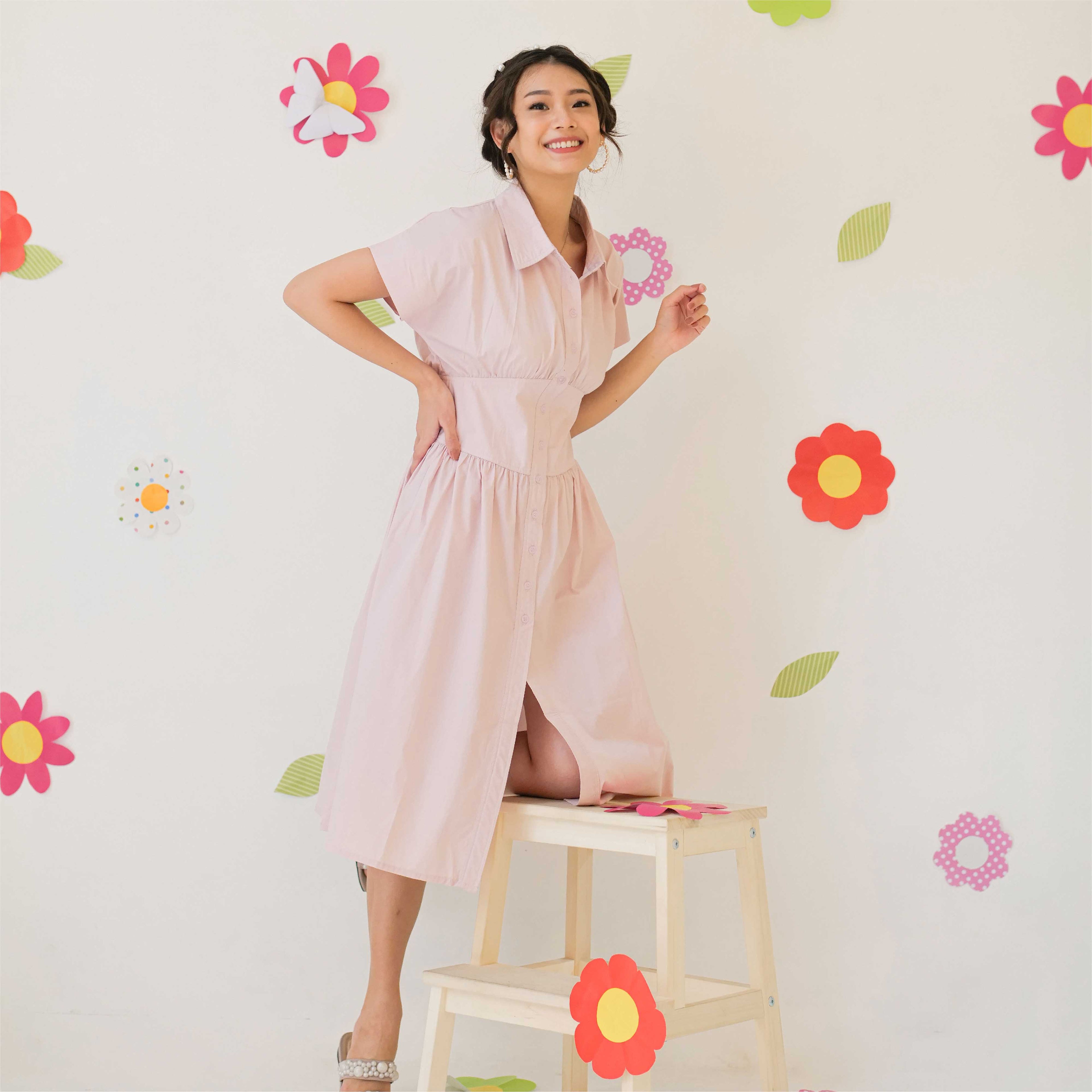 Lolliestory Kalyn Simple Midi Dress