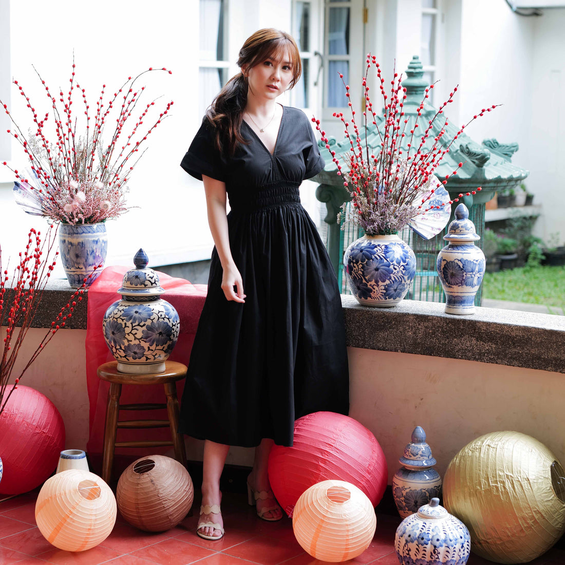 Everly Cotton Midi Dress - Lolliestory