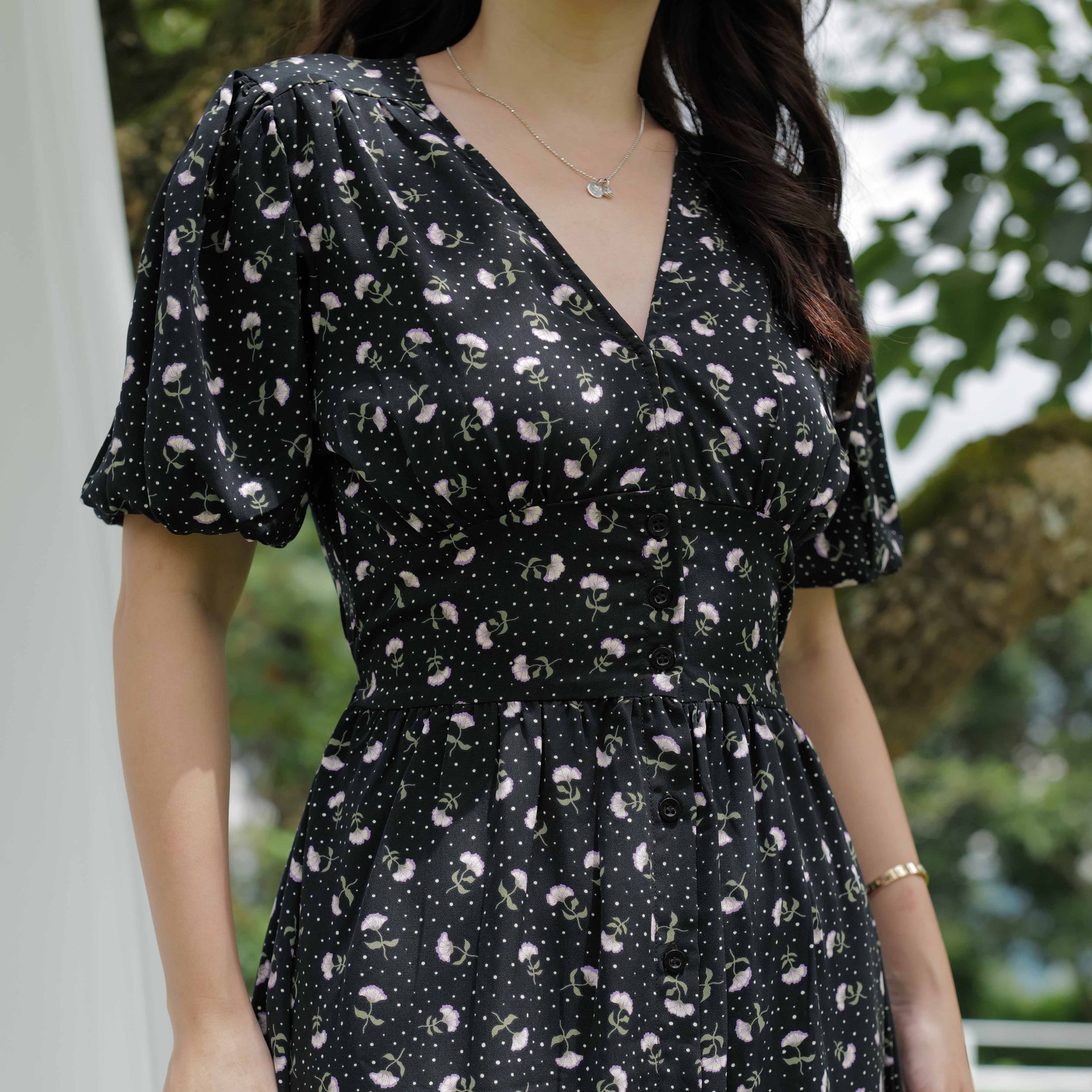 Edna Simple Midi Dress - Lolliestory