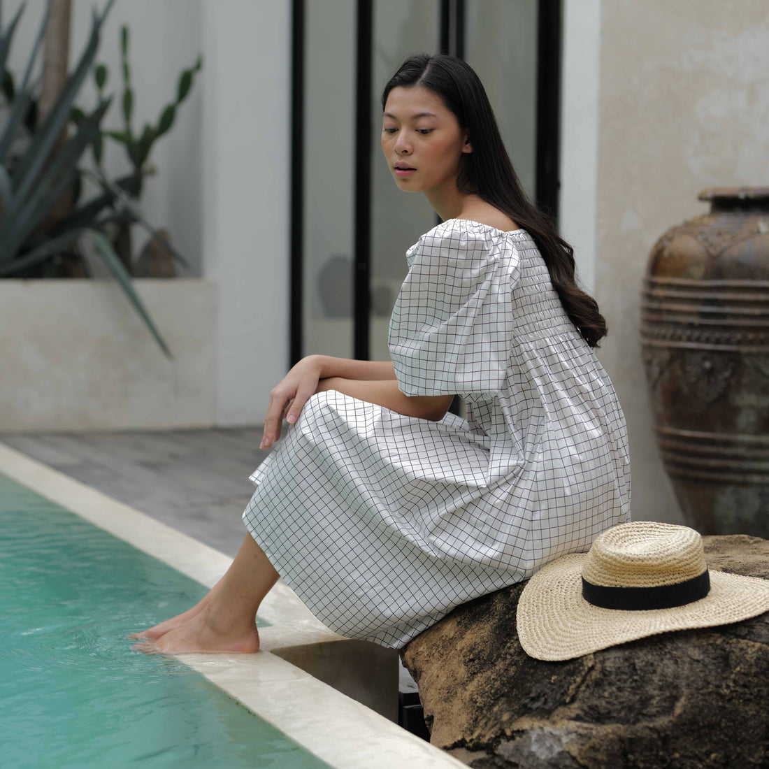 Caitlyn Cotton Midi Dress - Lolliestory