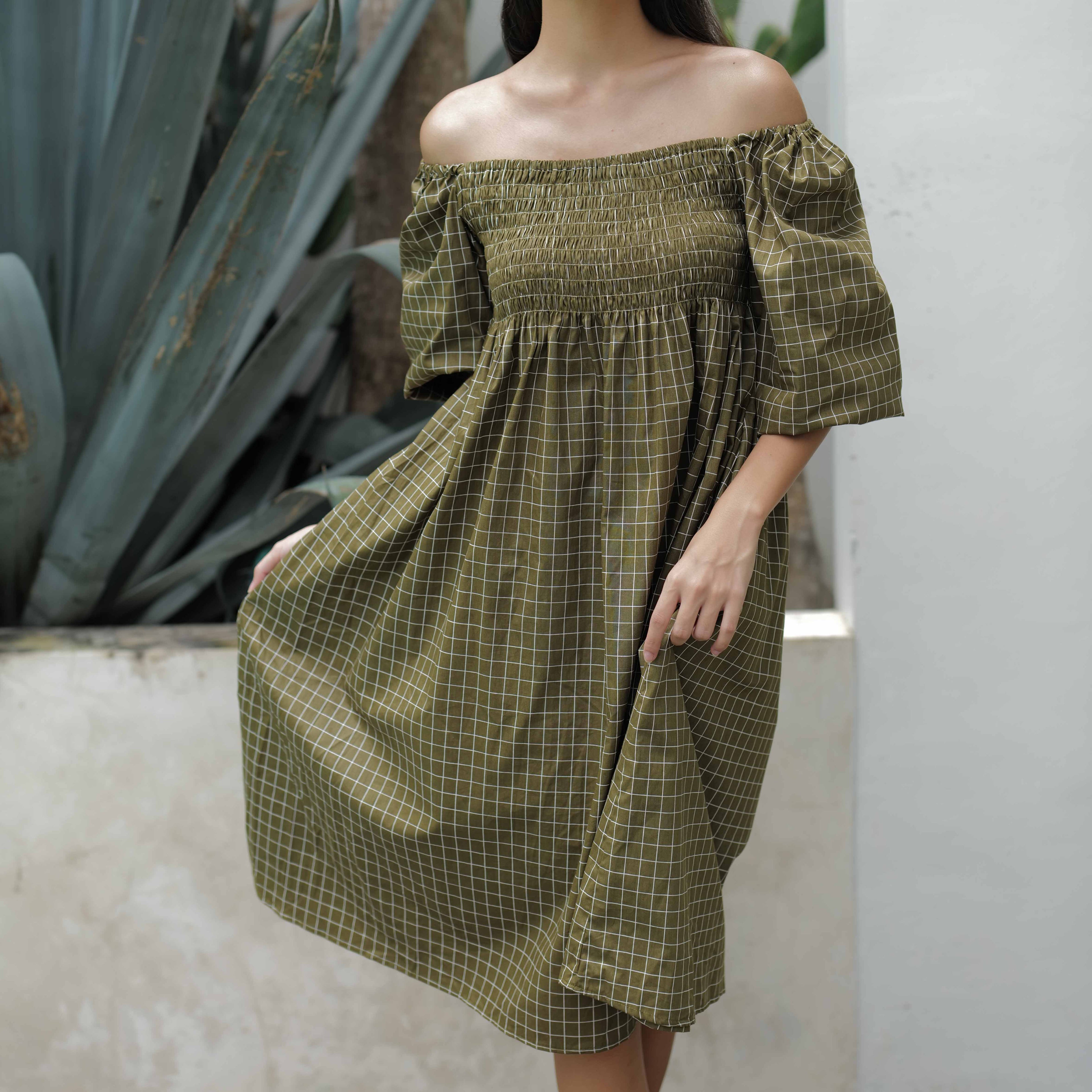 Caitlyn Cotton Midi Dress - Lolliestory