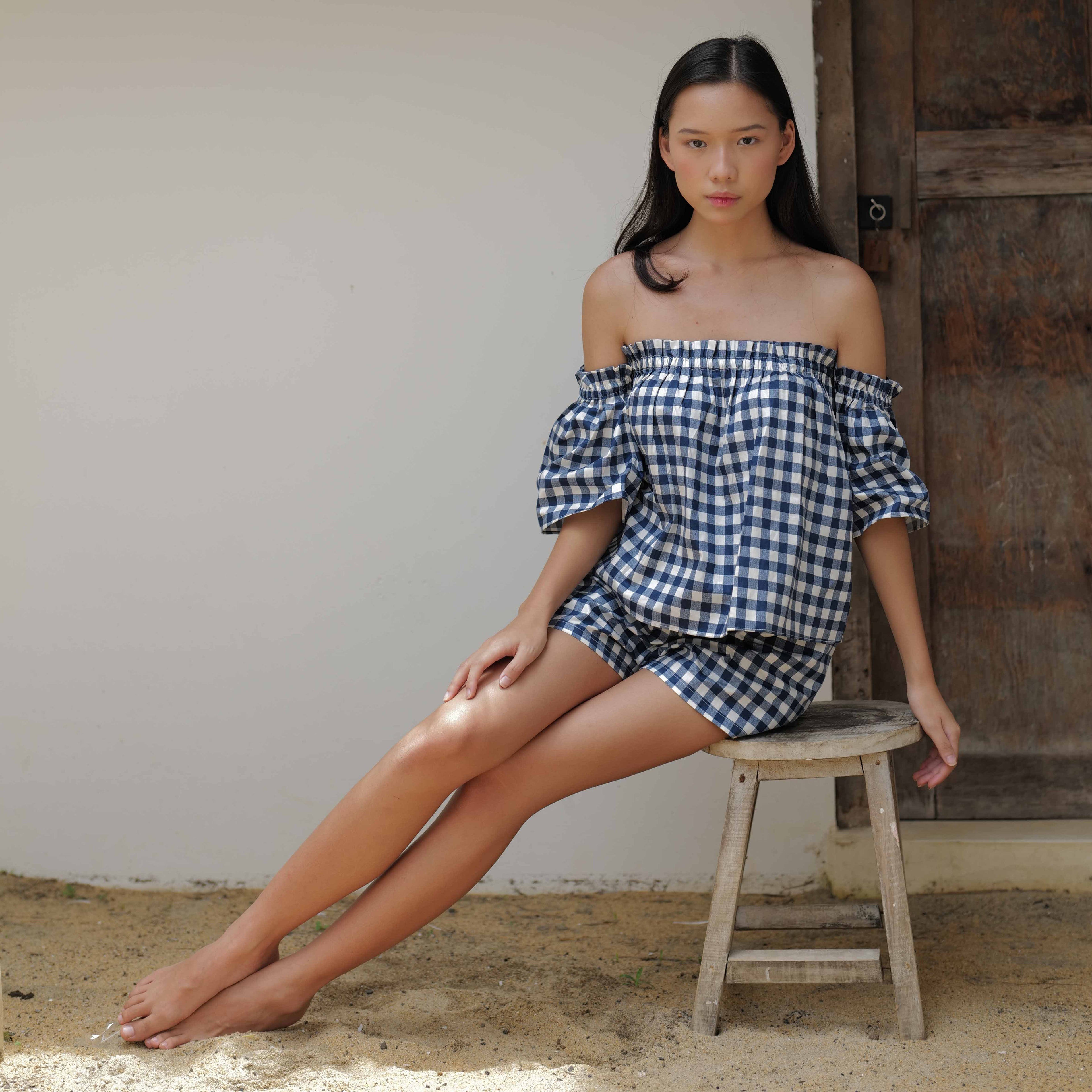 Lolliestory Rory Off-shoulder Cotton Sets - Lolliestory