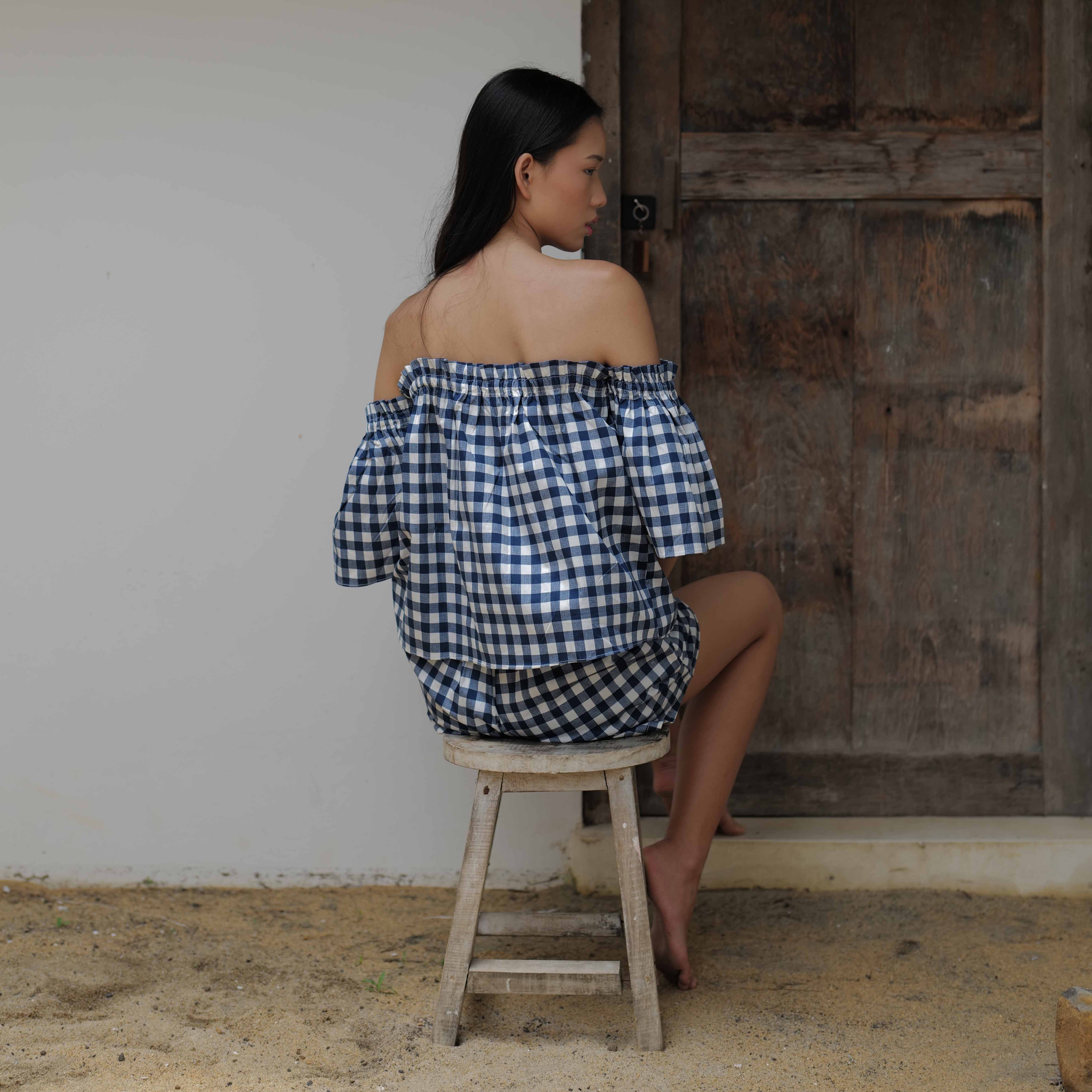 Lolliestory Rory Off-shoulder Cotton Sets - Lolliestory