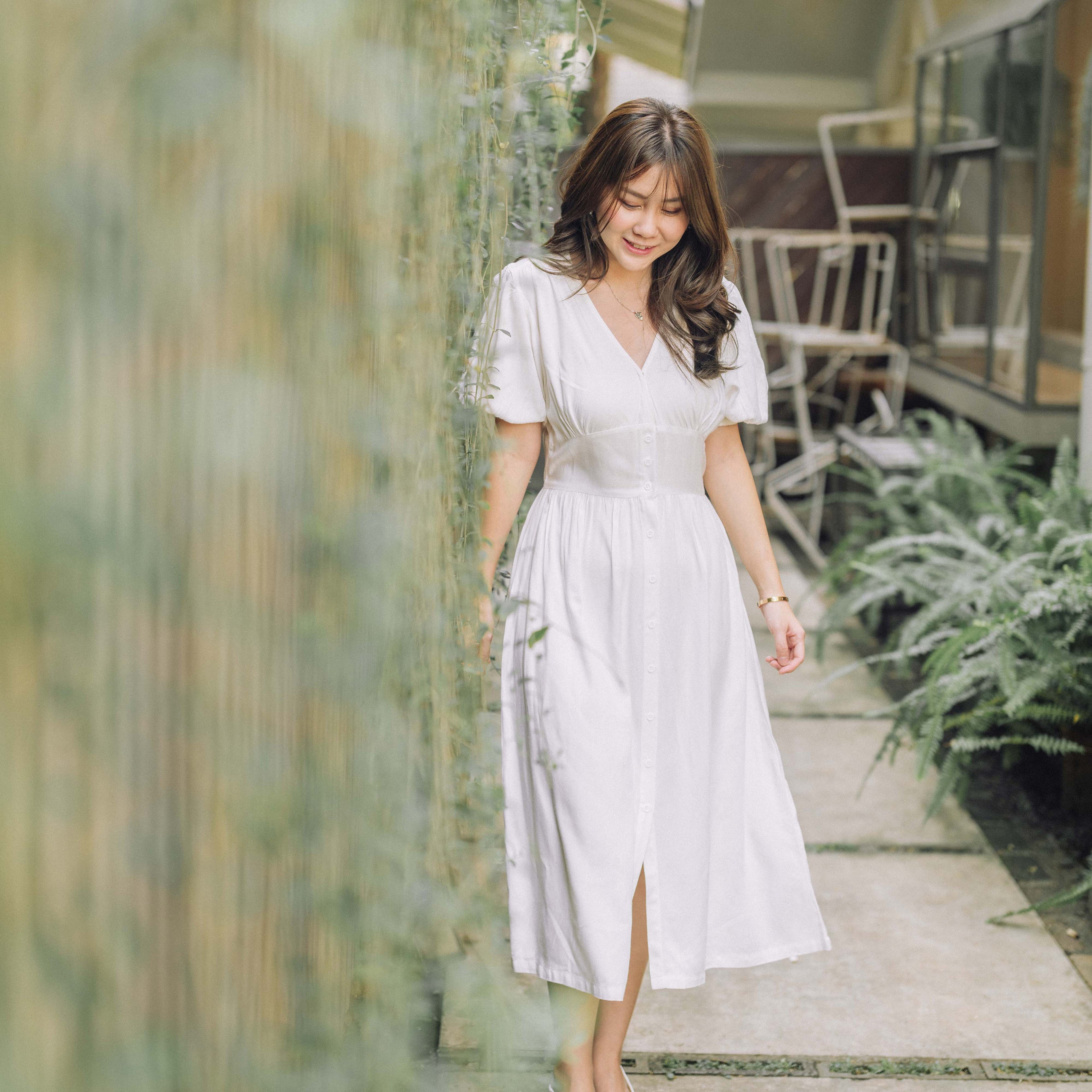 Edna Simple Midi Dress - Lolliestory