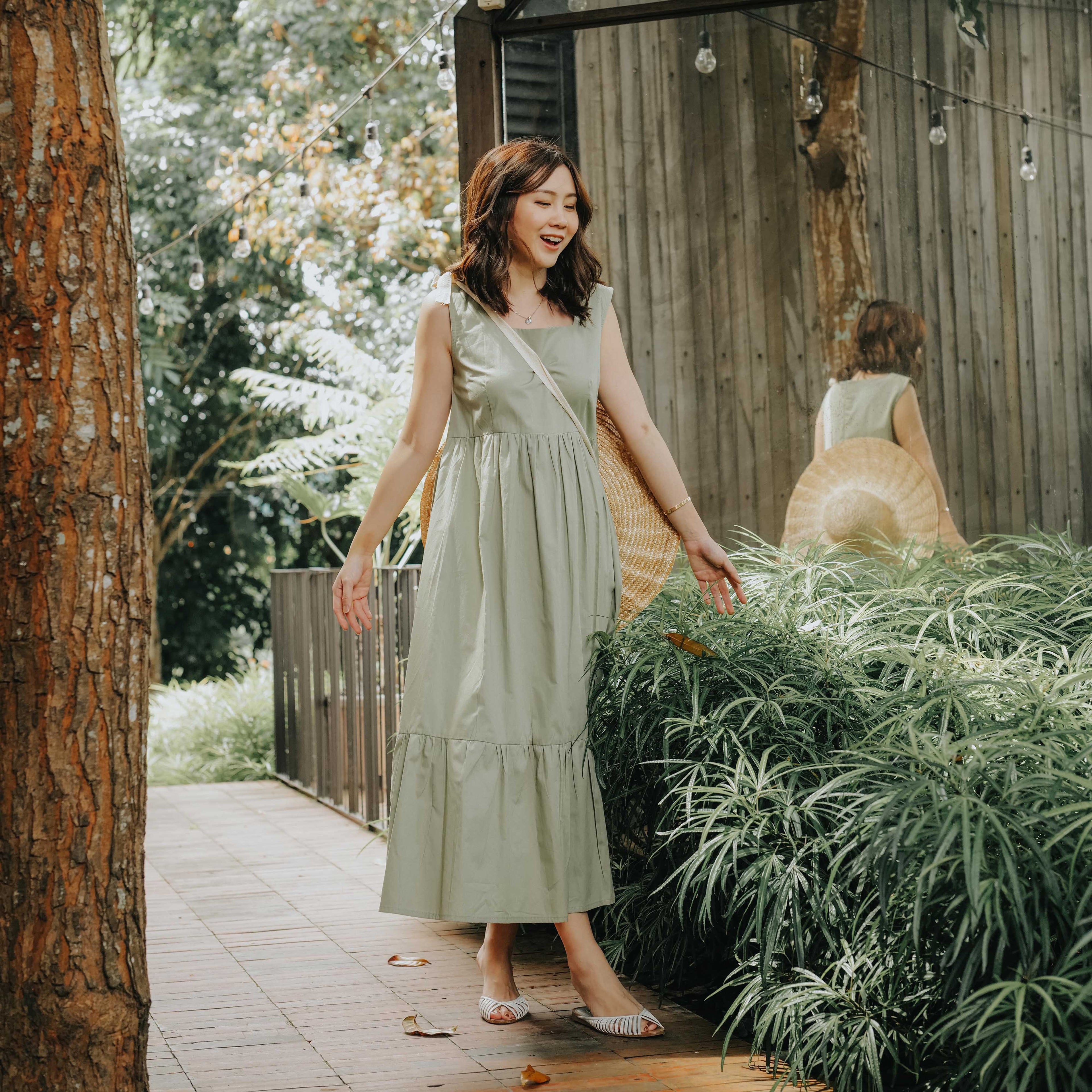 Lolliestory Reesha Cotton Midi Dress - Lolliestory