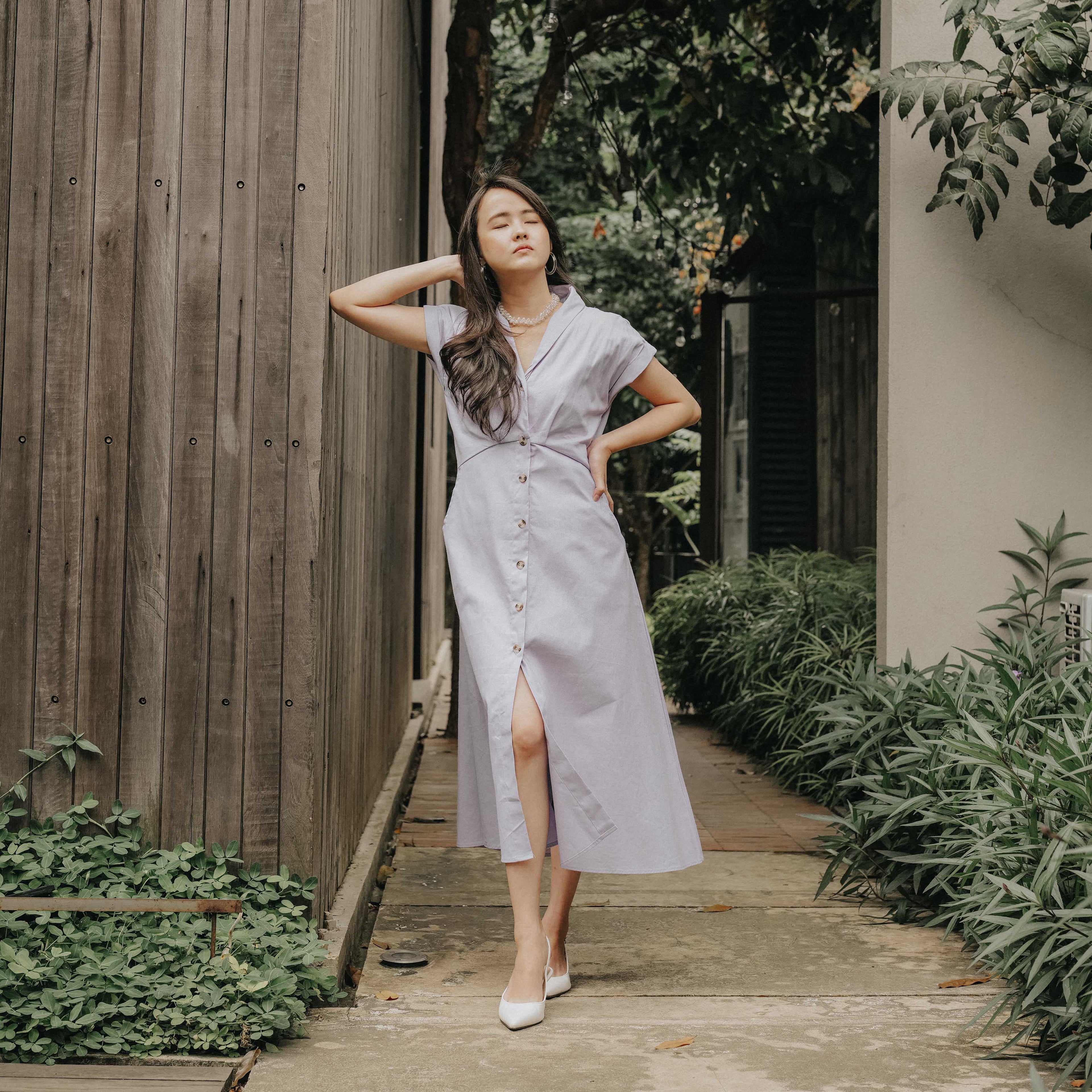 Lolliestory Leah Cotton Midi Dress - Lolliestory