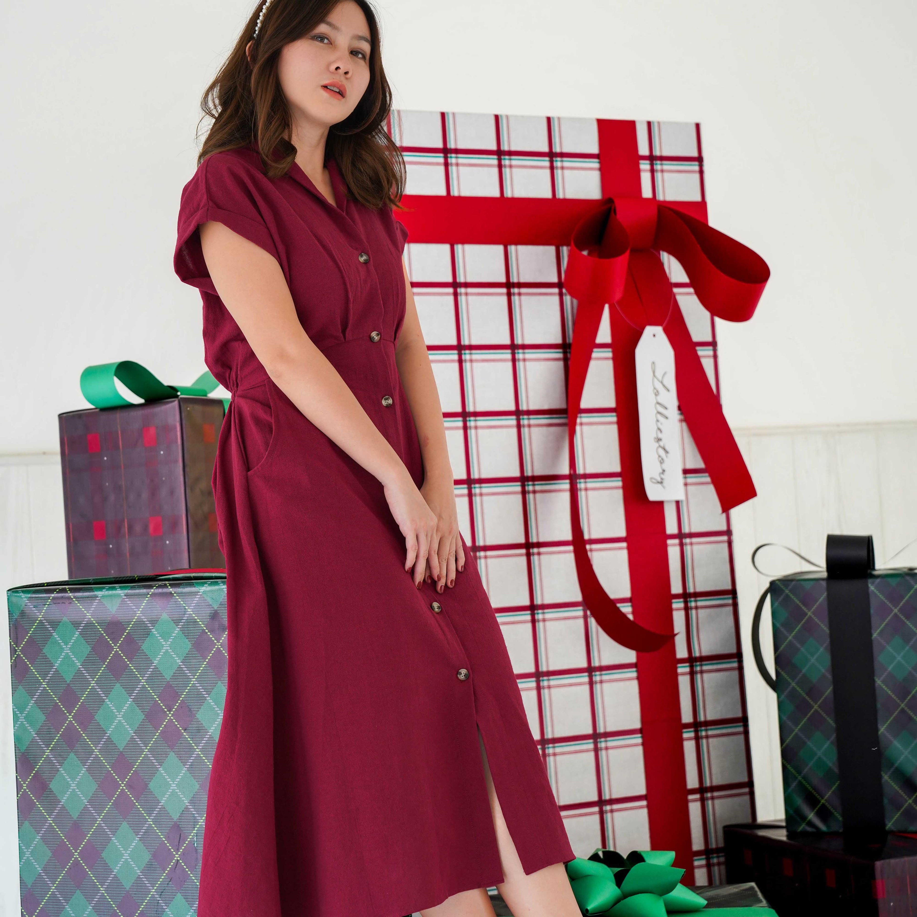 Lolliestory Leah Cotton Midi Dress - Lolliestory