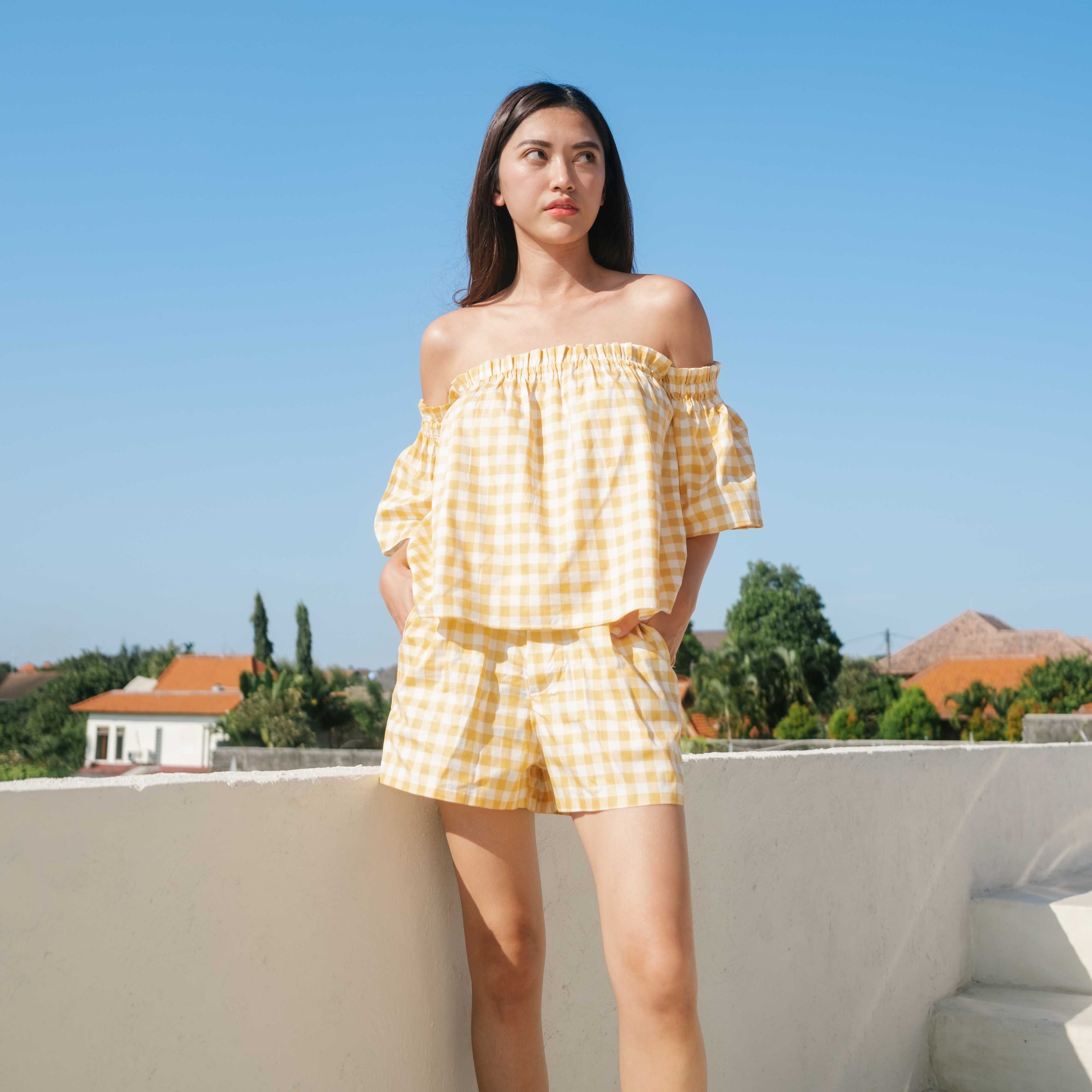 Lolliestory Rory Off-shoulder Cotton Sets - Lolliestory