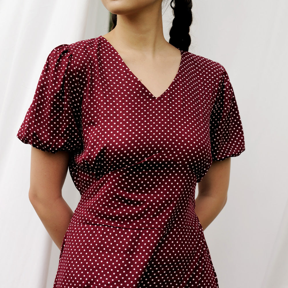 Misha Simple Midi Dress - Lolliestory