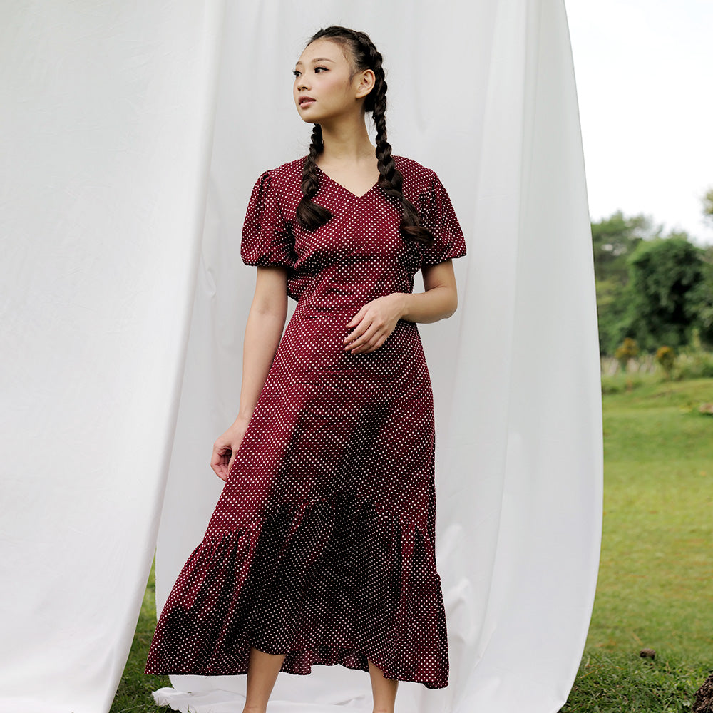 Misha Simple Midi Dress - Lolliestory