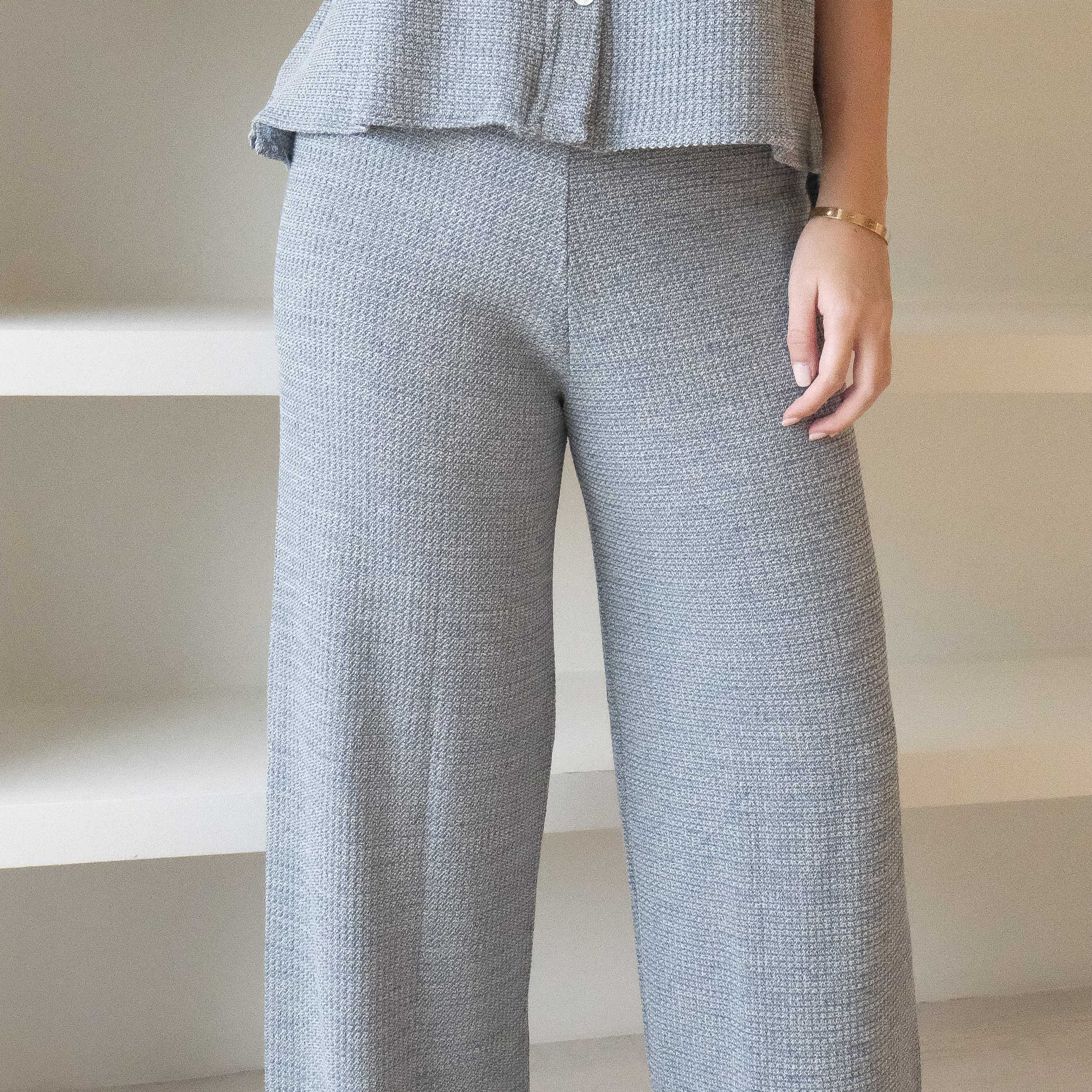 Lolliestory Noir Knit Loose Pants