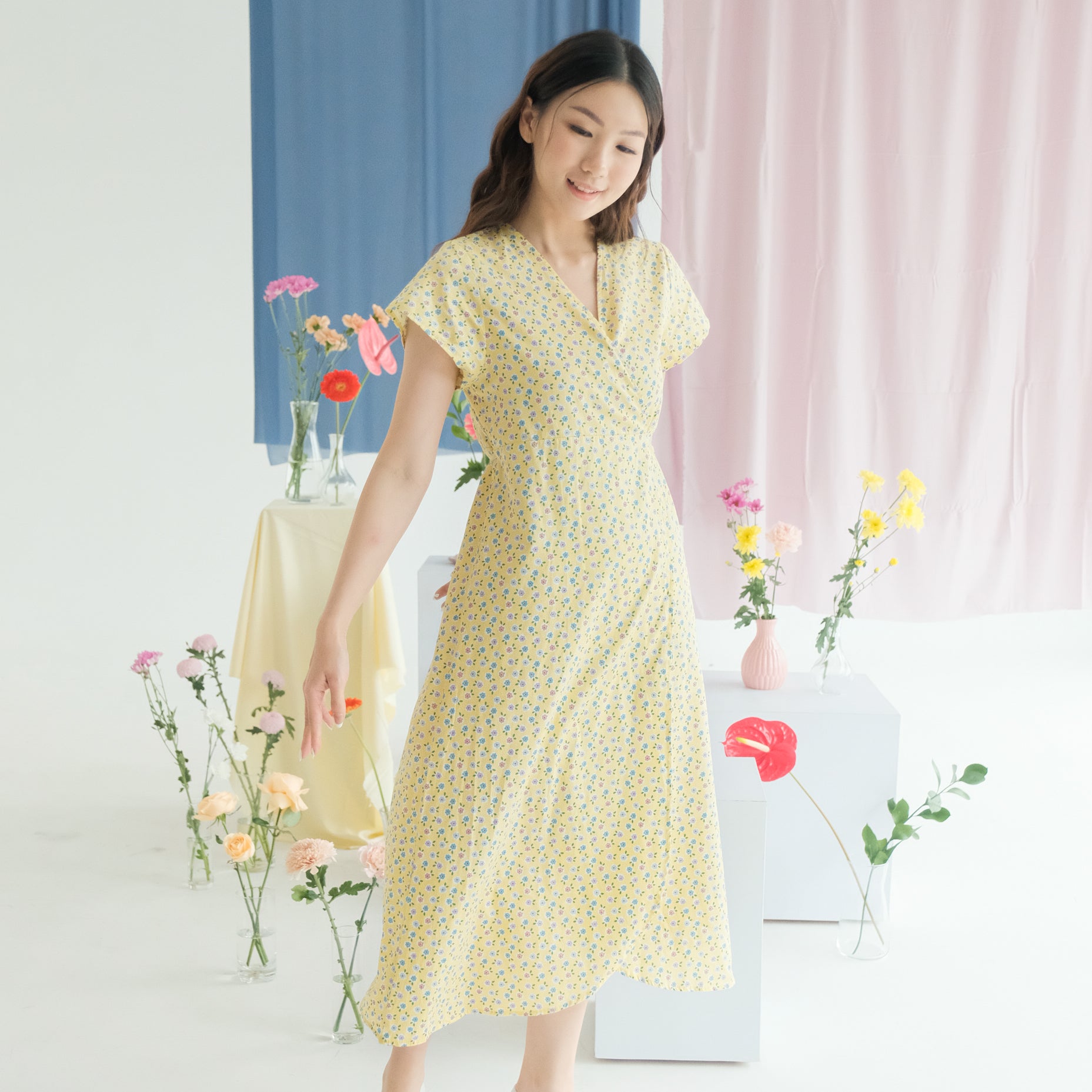 Lolliestory Esther Kimono Midi Dress