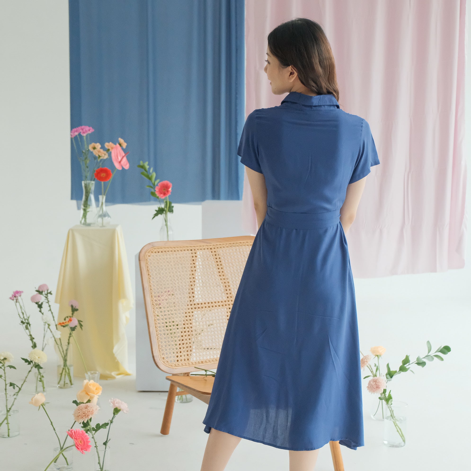 Lolliestory Heather Simple Midi Dress