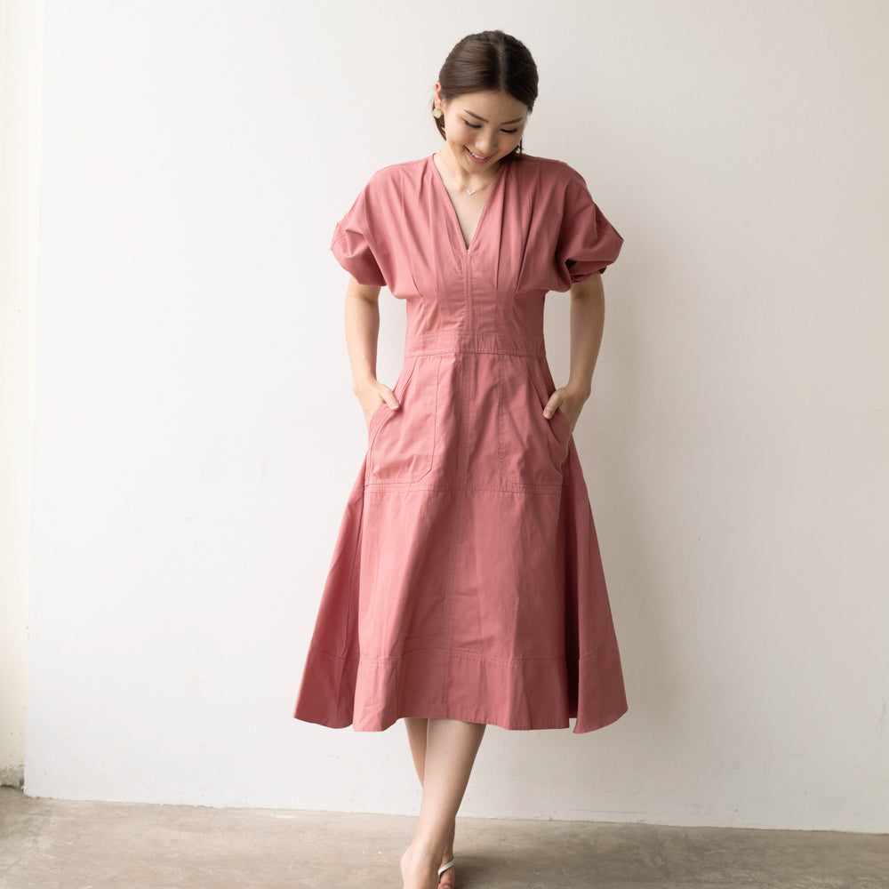 Lolliestory Algae Cotton Midi Dress