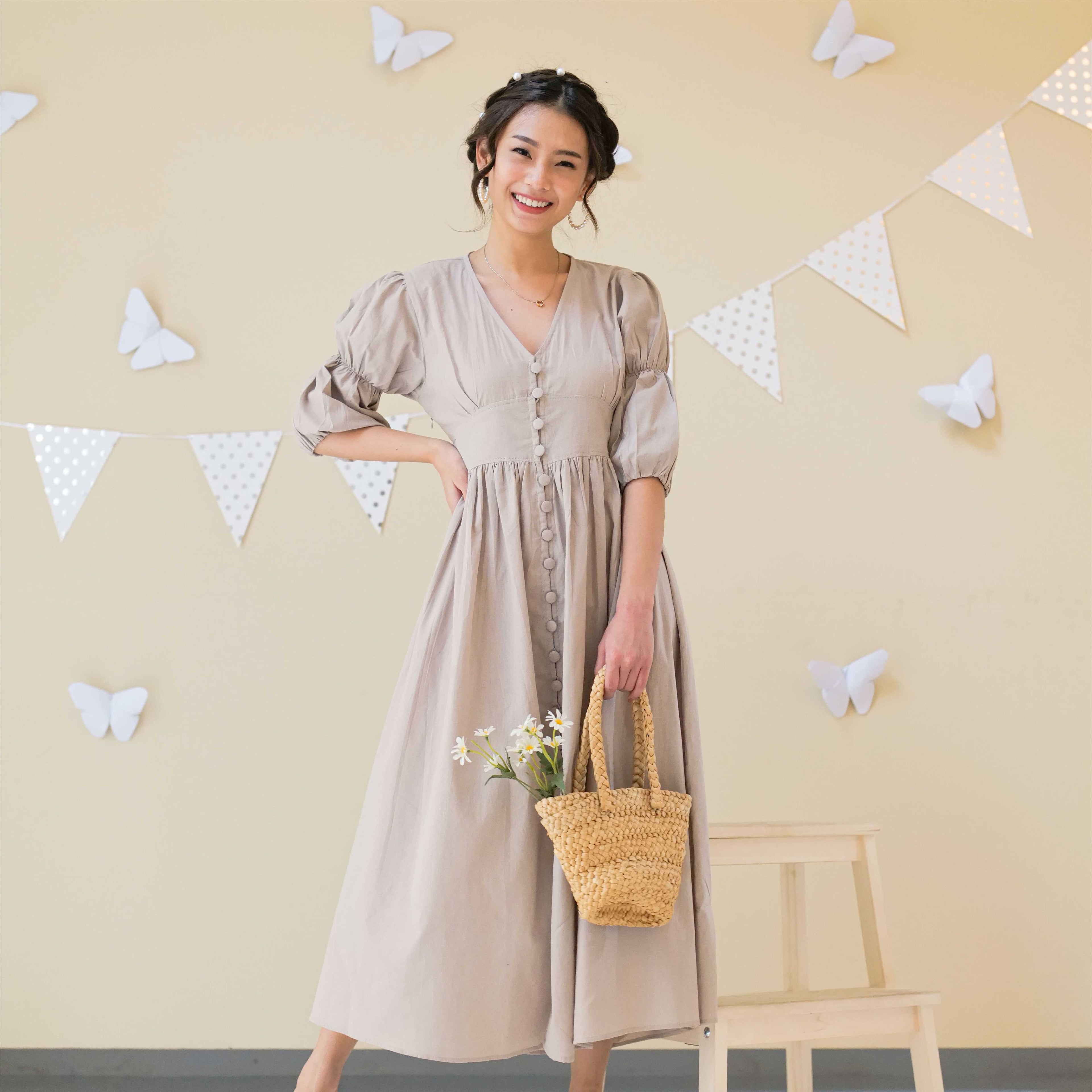 Lolliestory Yejin Cotton Midi dress - Lolliestory
